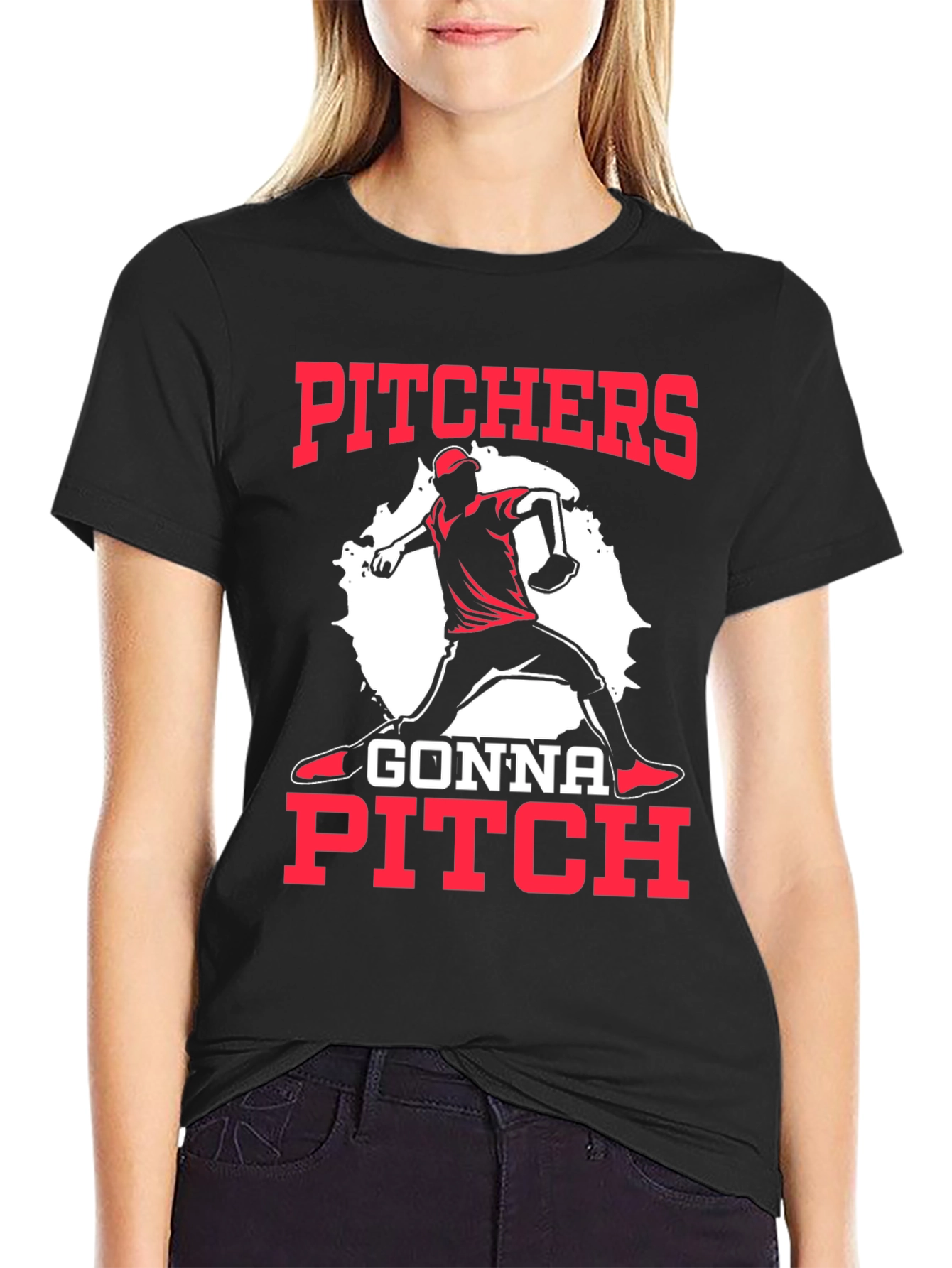 Pitchers Gonna Pitch Baseball T-Shirt