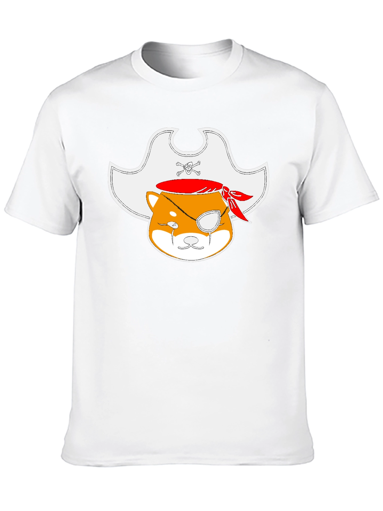Pirate Shiba Inu Black T-Shirt
