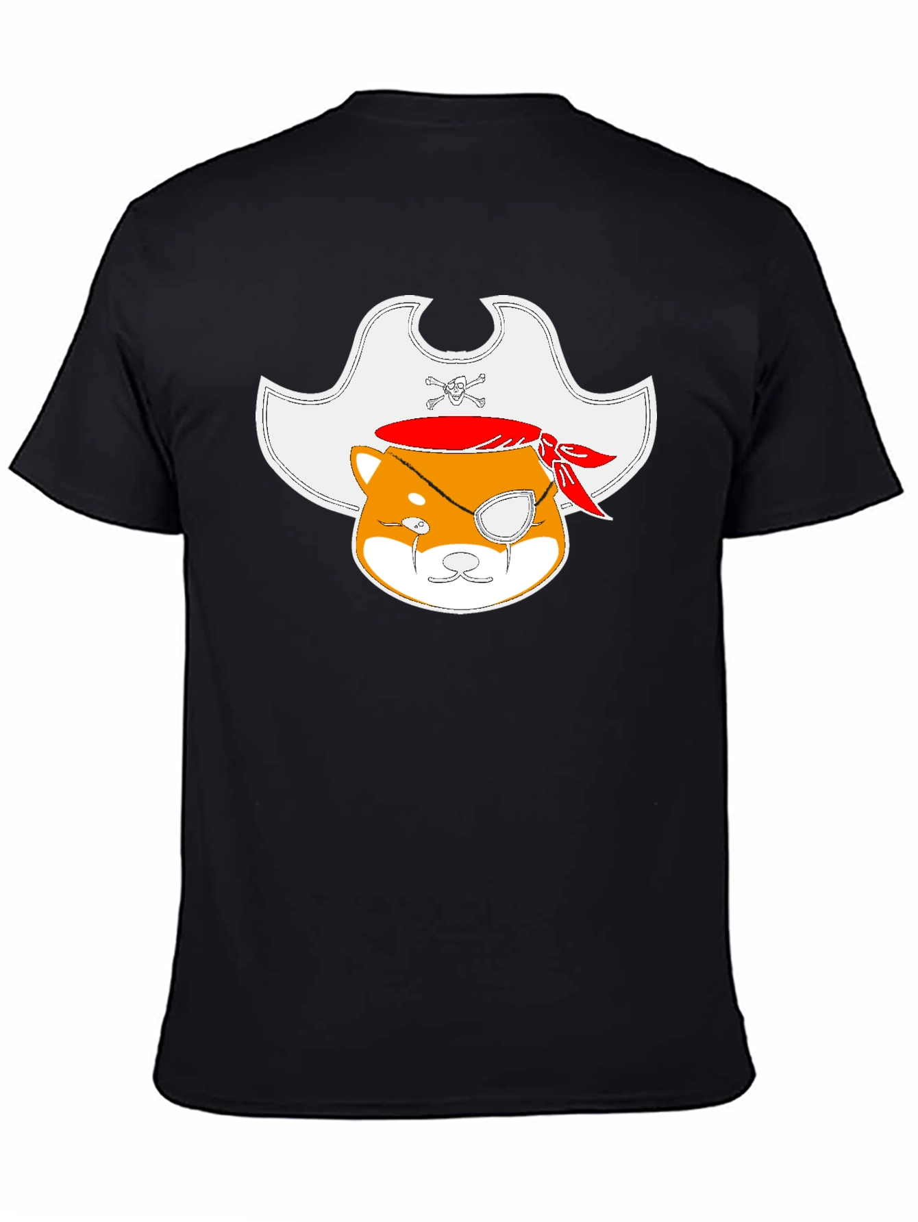 Pirate Shiba Inu Black T-Shirt