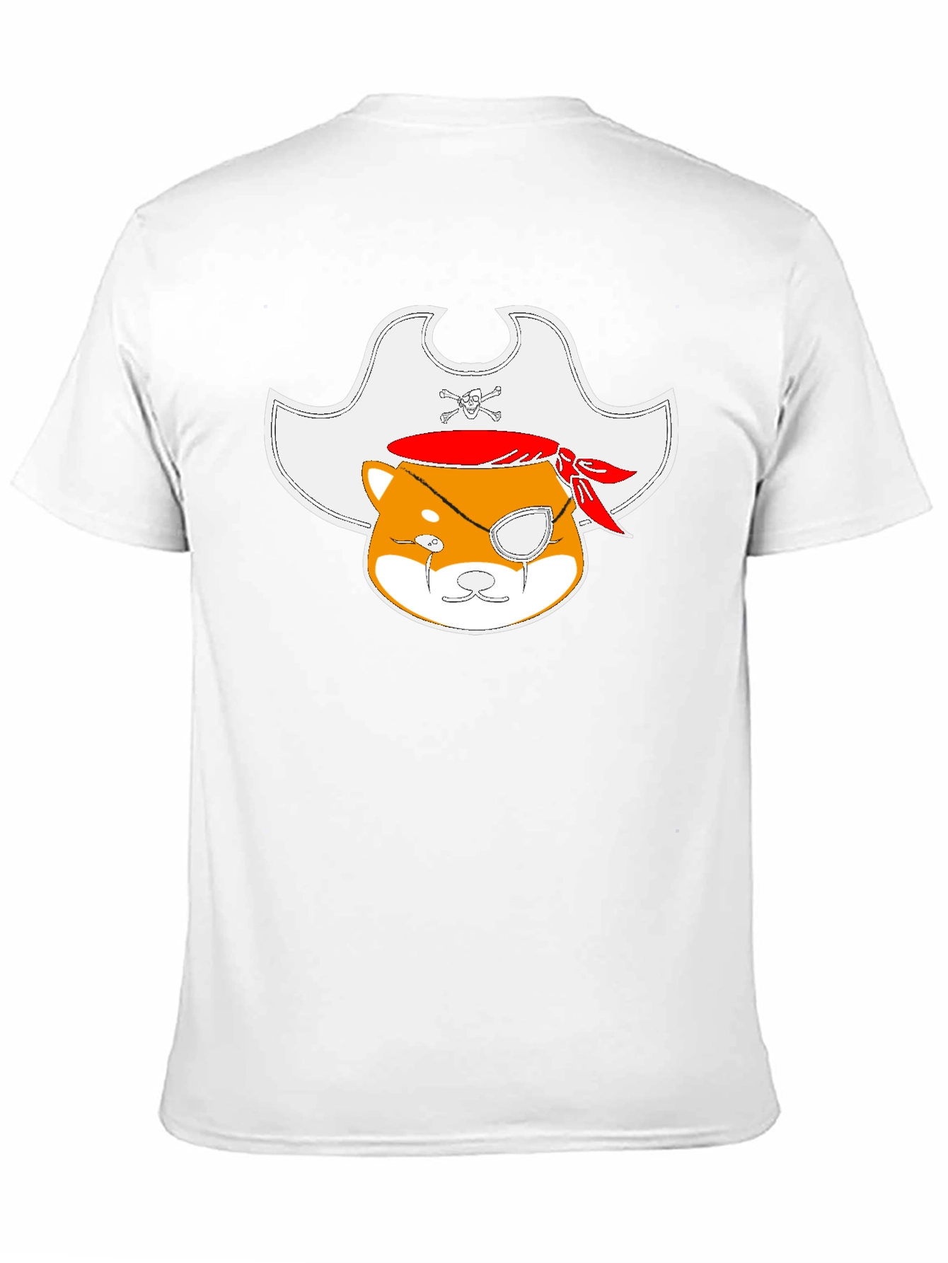 Pirate Shiba Inu Black T-Shirt