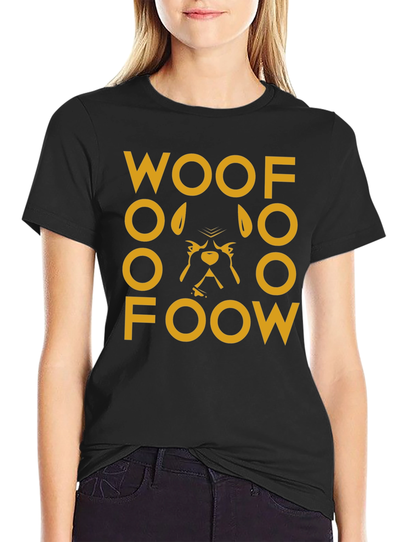 Woof Foow Dog Graphic T-Shirt