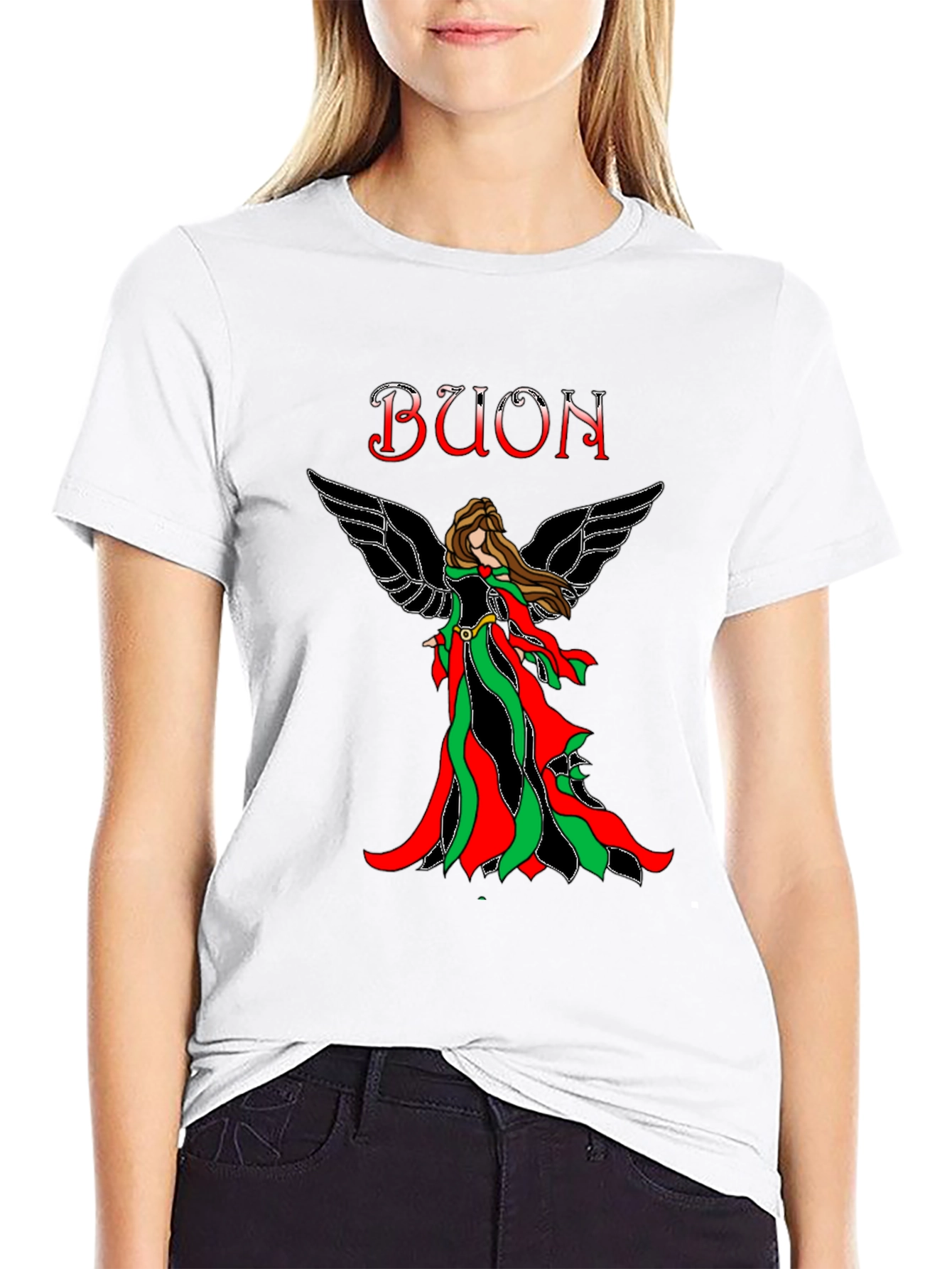 Italian Christmas Angel T-Shirt Buon Natale