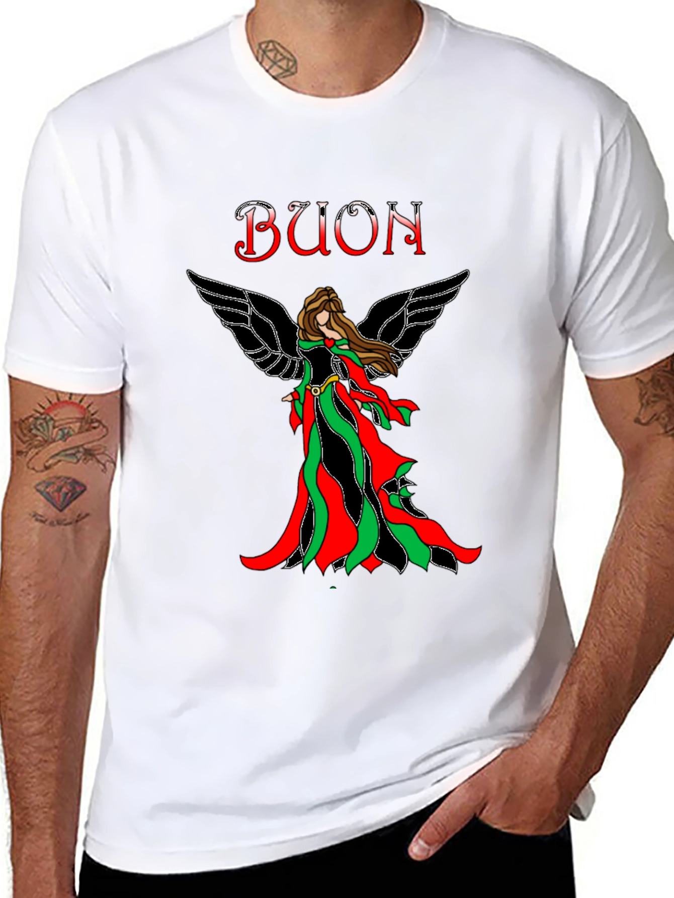 Italian Christmas Angel T-Shirt Buon Natale