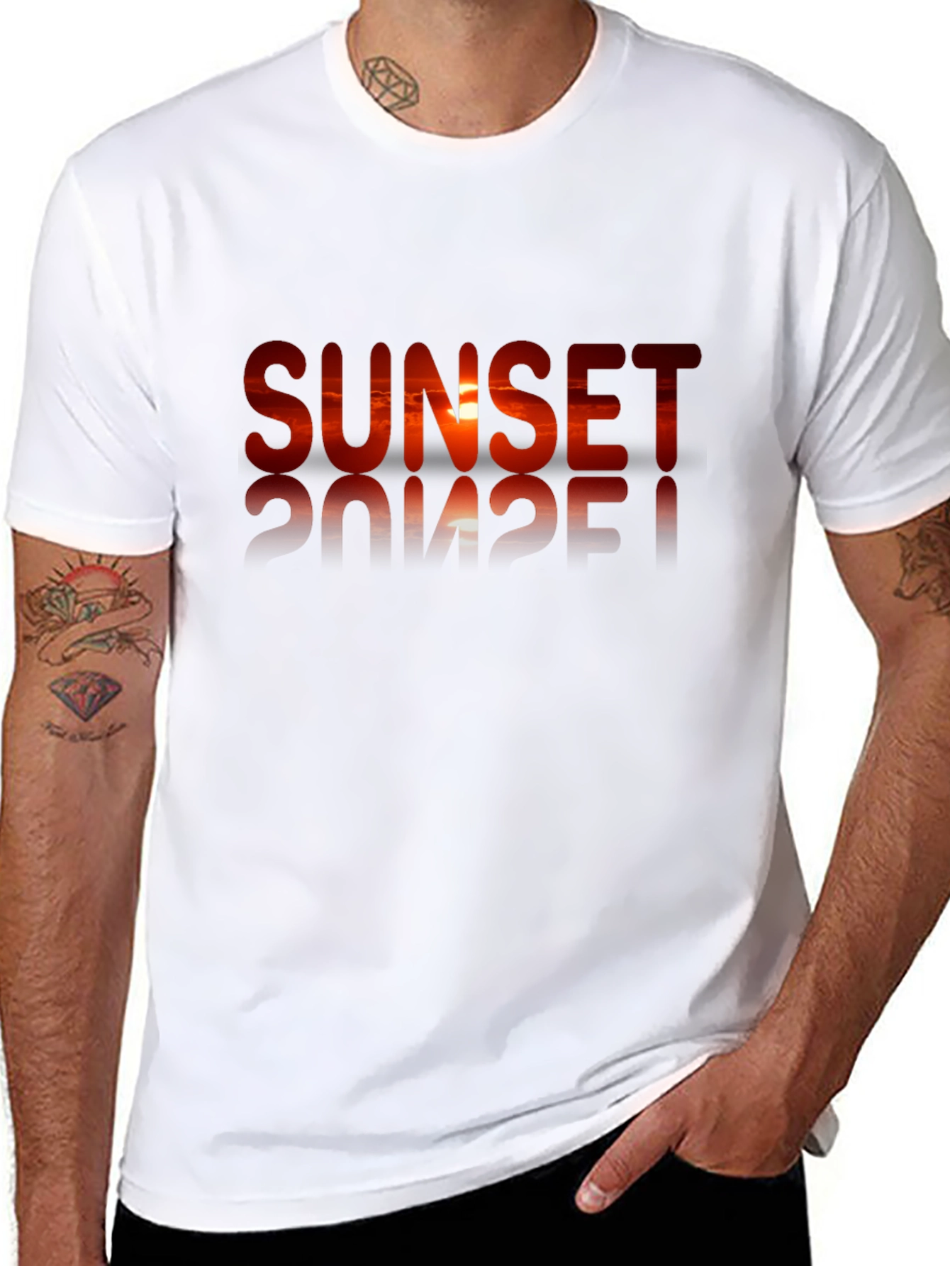 Sunset Graphic Black T-Shirt