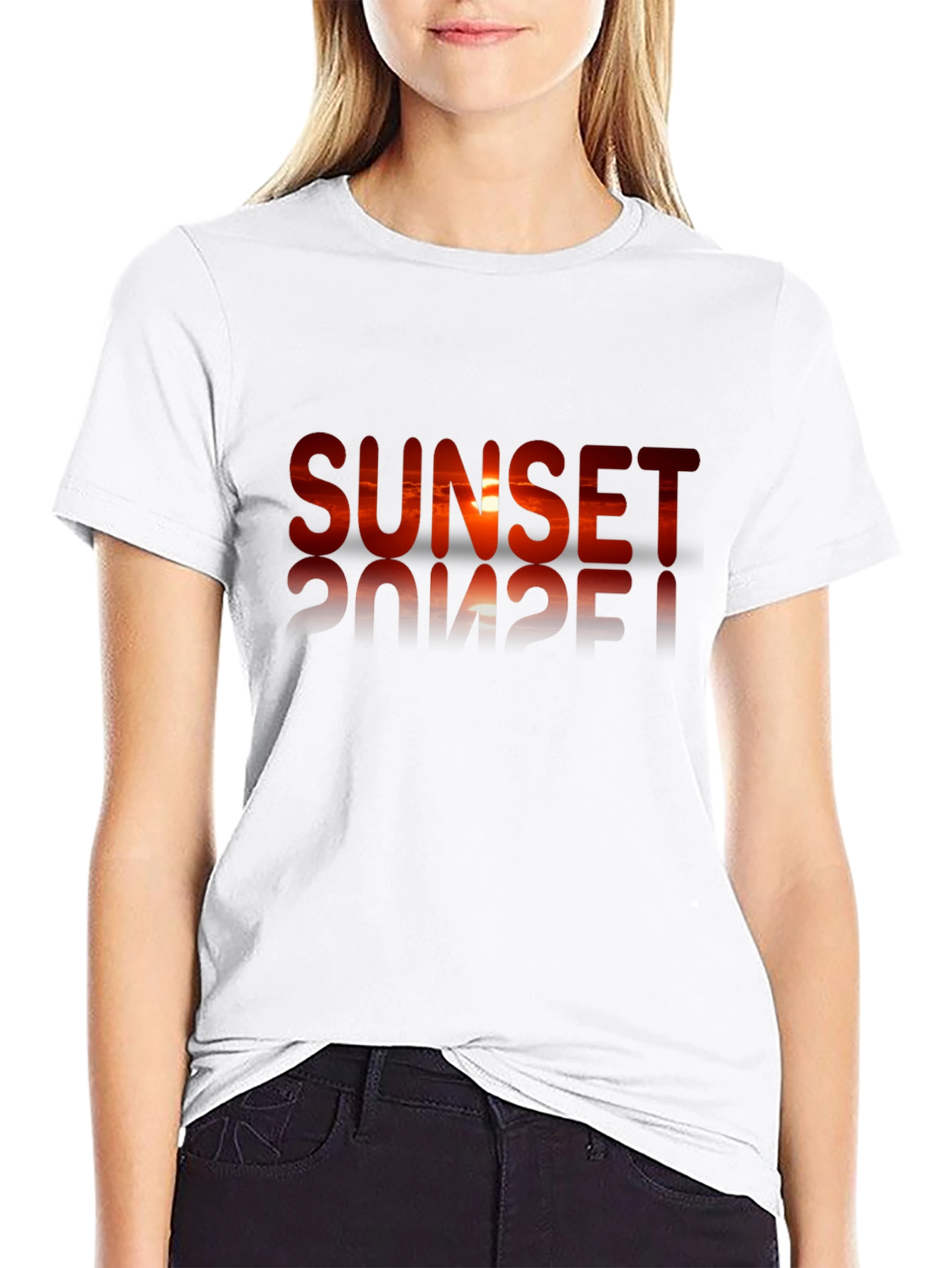 Sunset Graphic Black T-Shirt