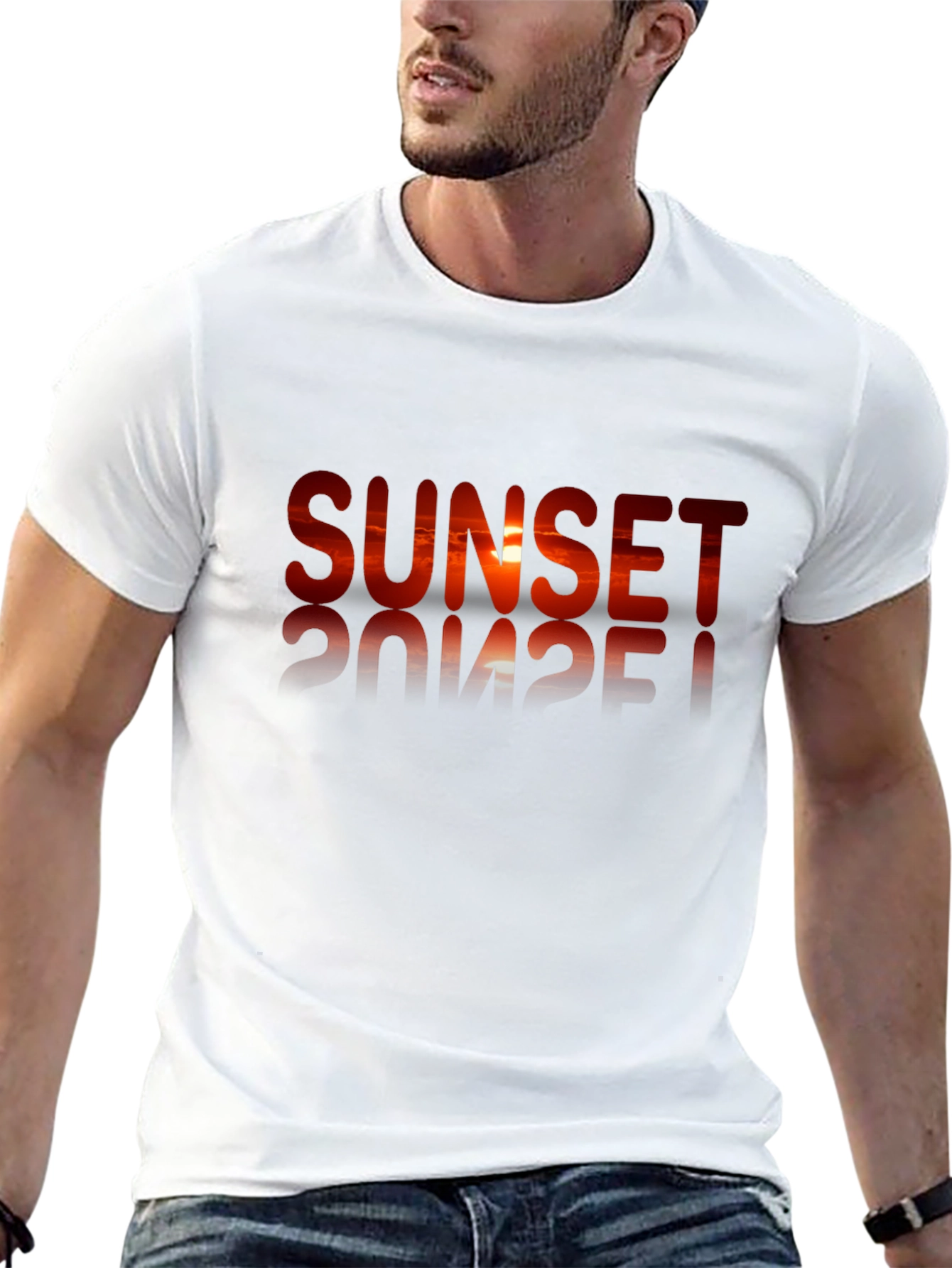Sunset Graphic Black T-Shirt