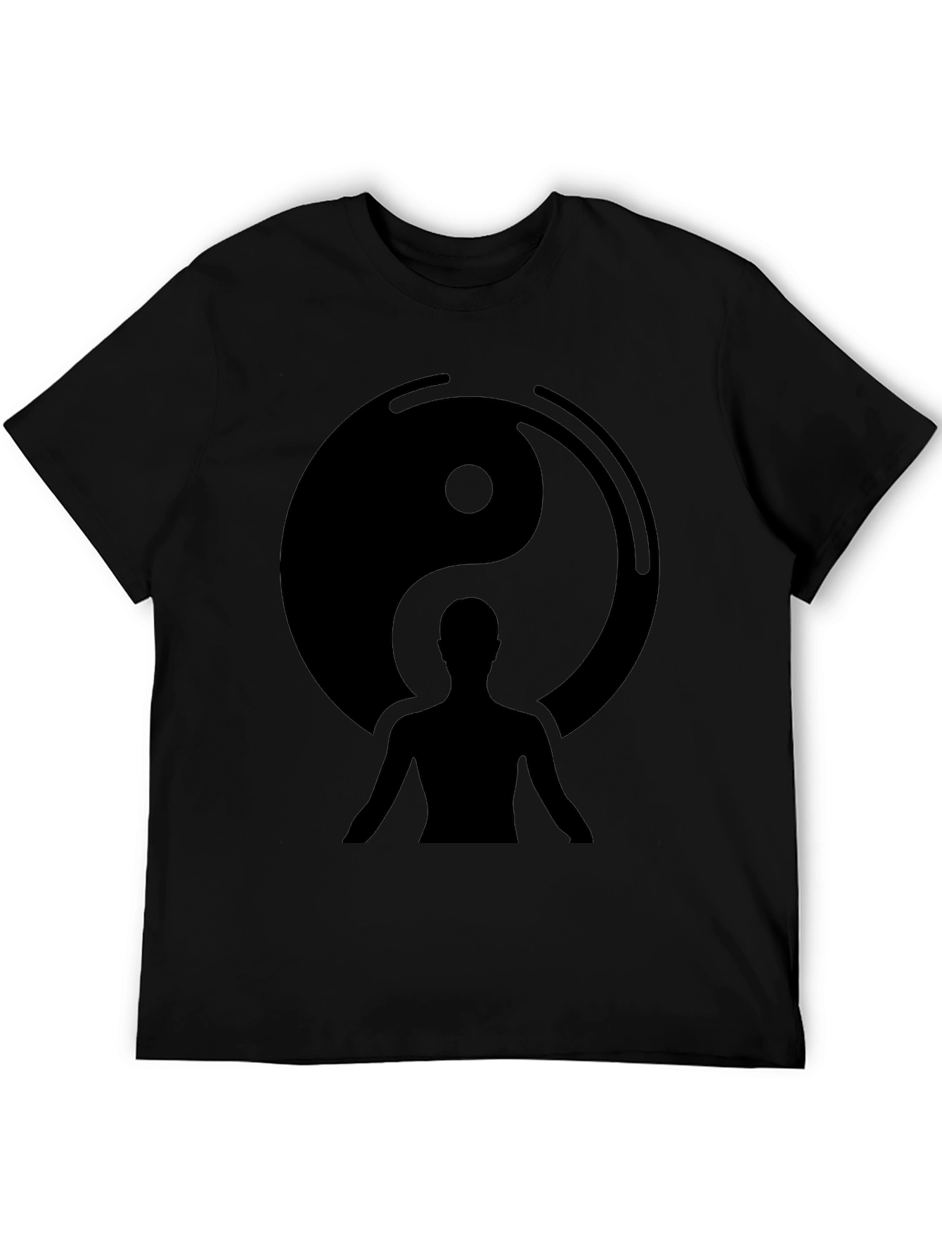 Yin Yang Balance Black Graphic Tee