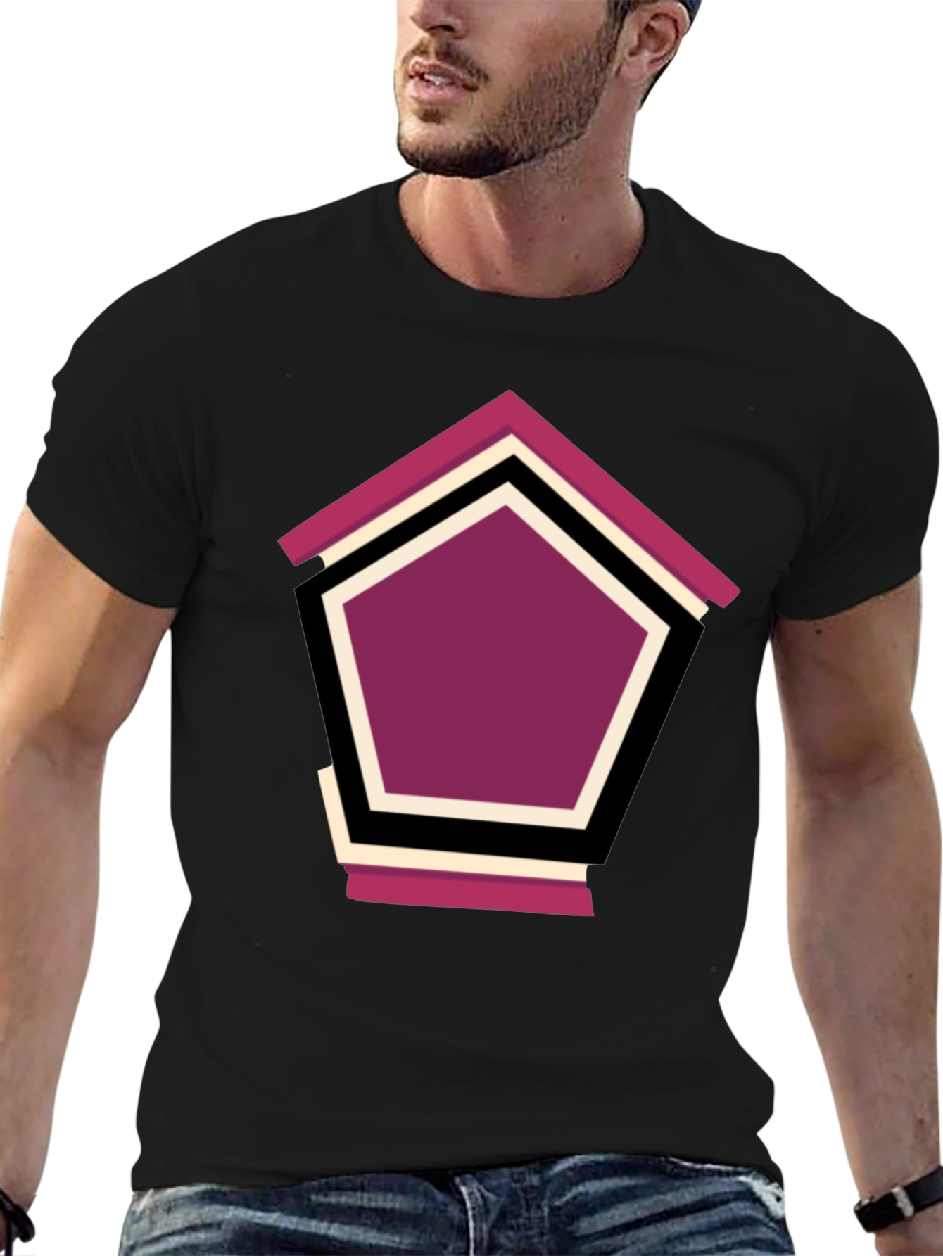 Geometric Penthouse T-Shirt - Stylish Design