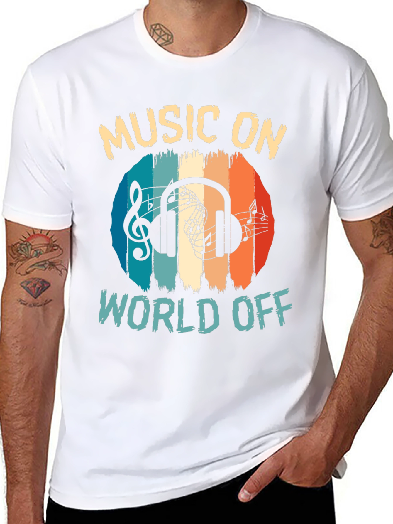 Music On World Off Graphic Tee
