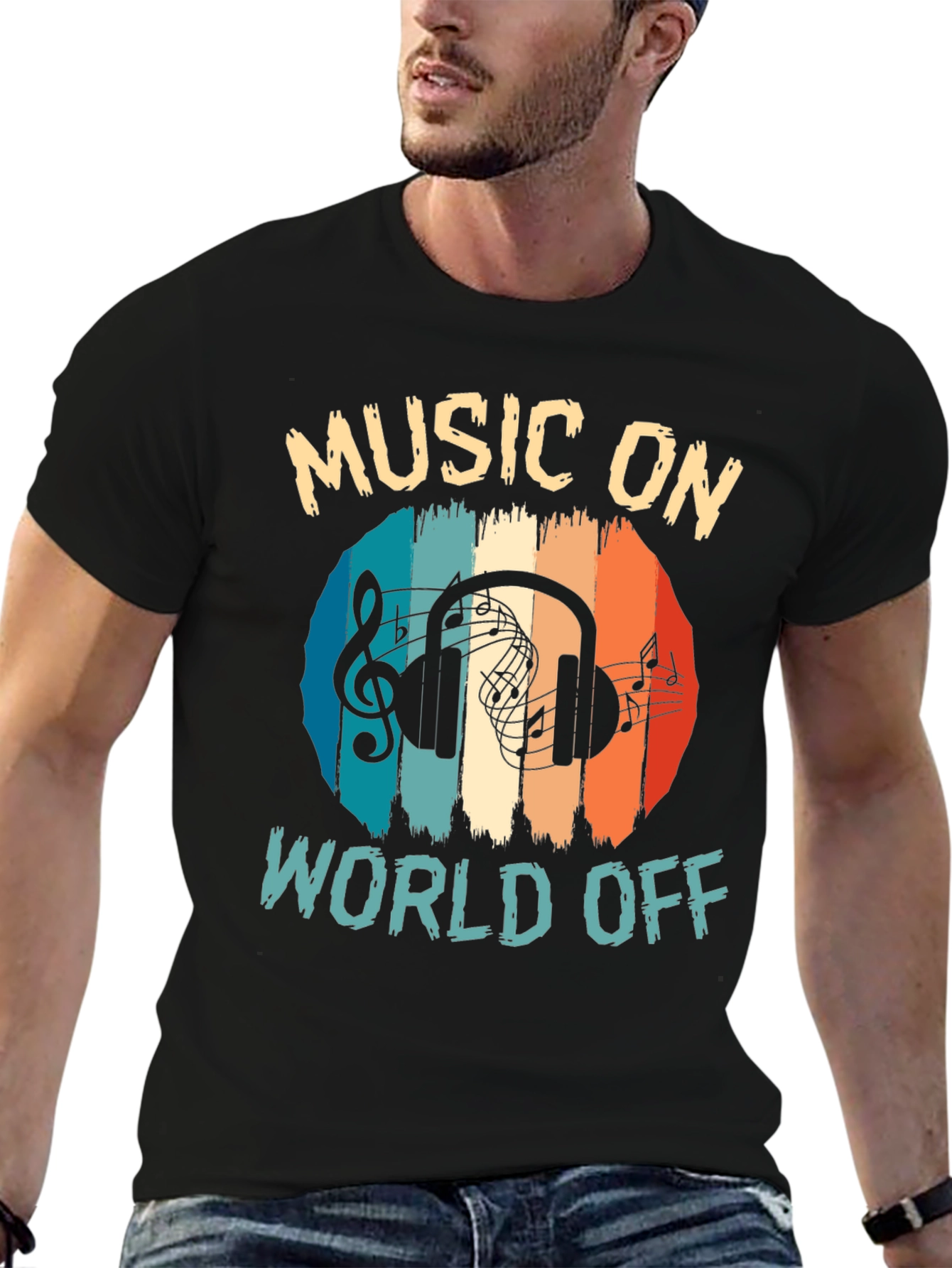 Music On World Off Graphic Tee