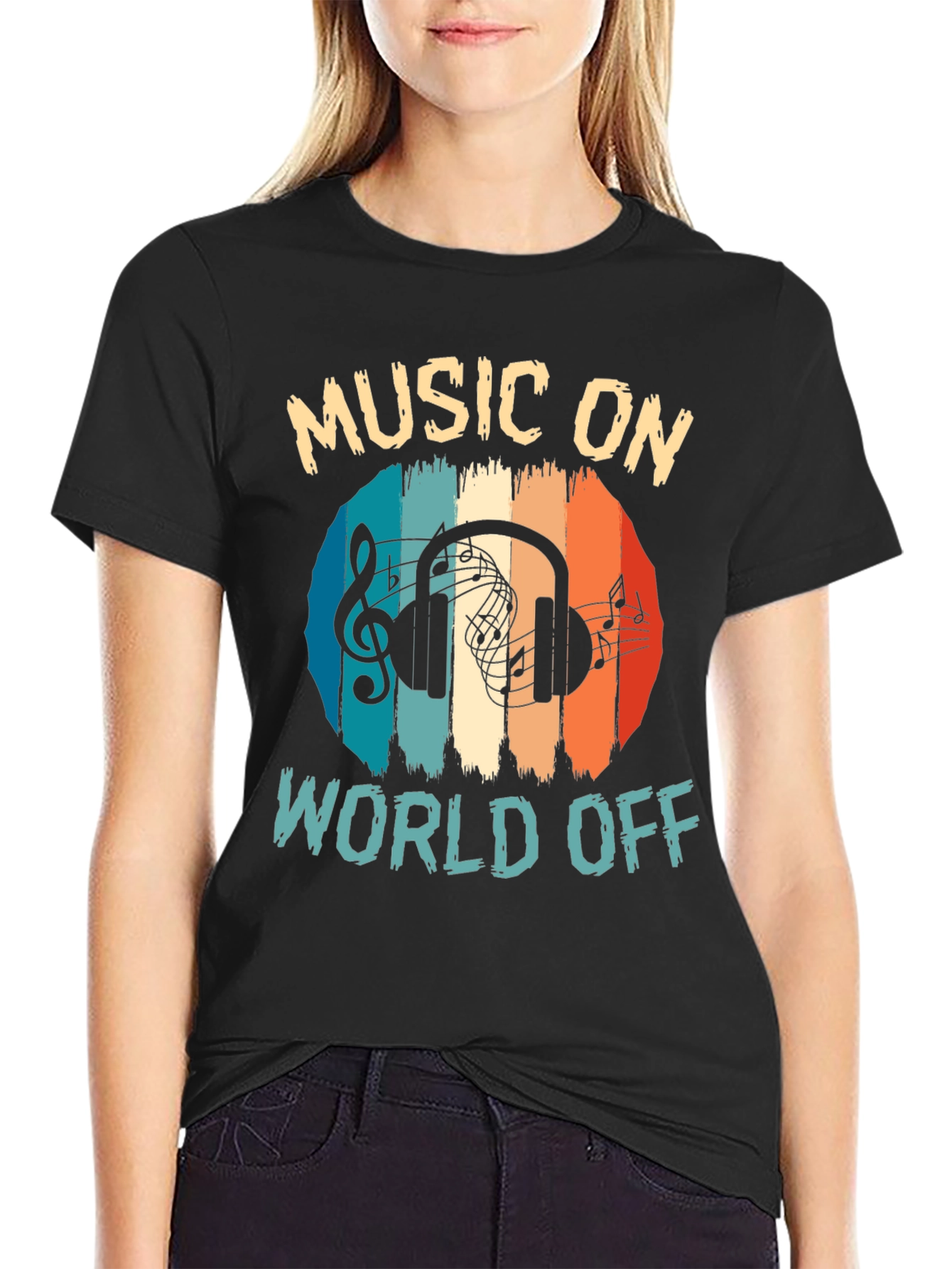Music On World Off Graphic Tee