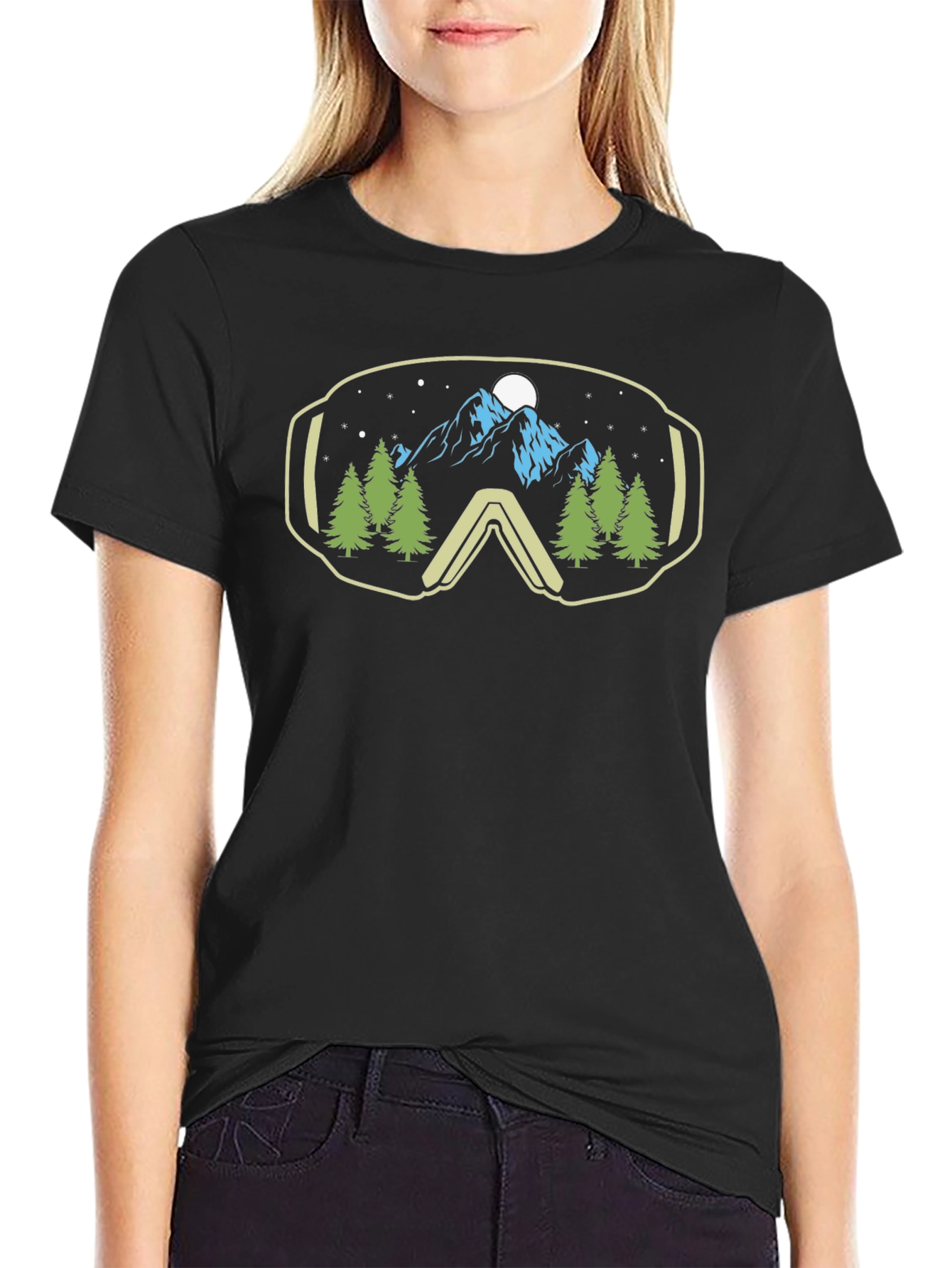 Mountain View Ski Goggles Graphic Tee
