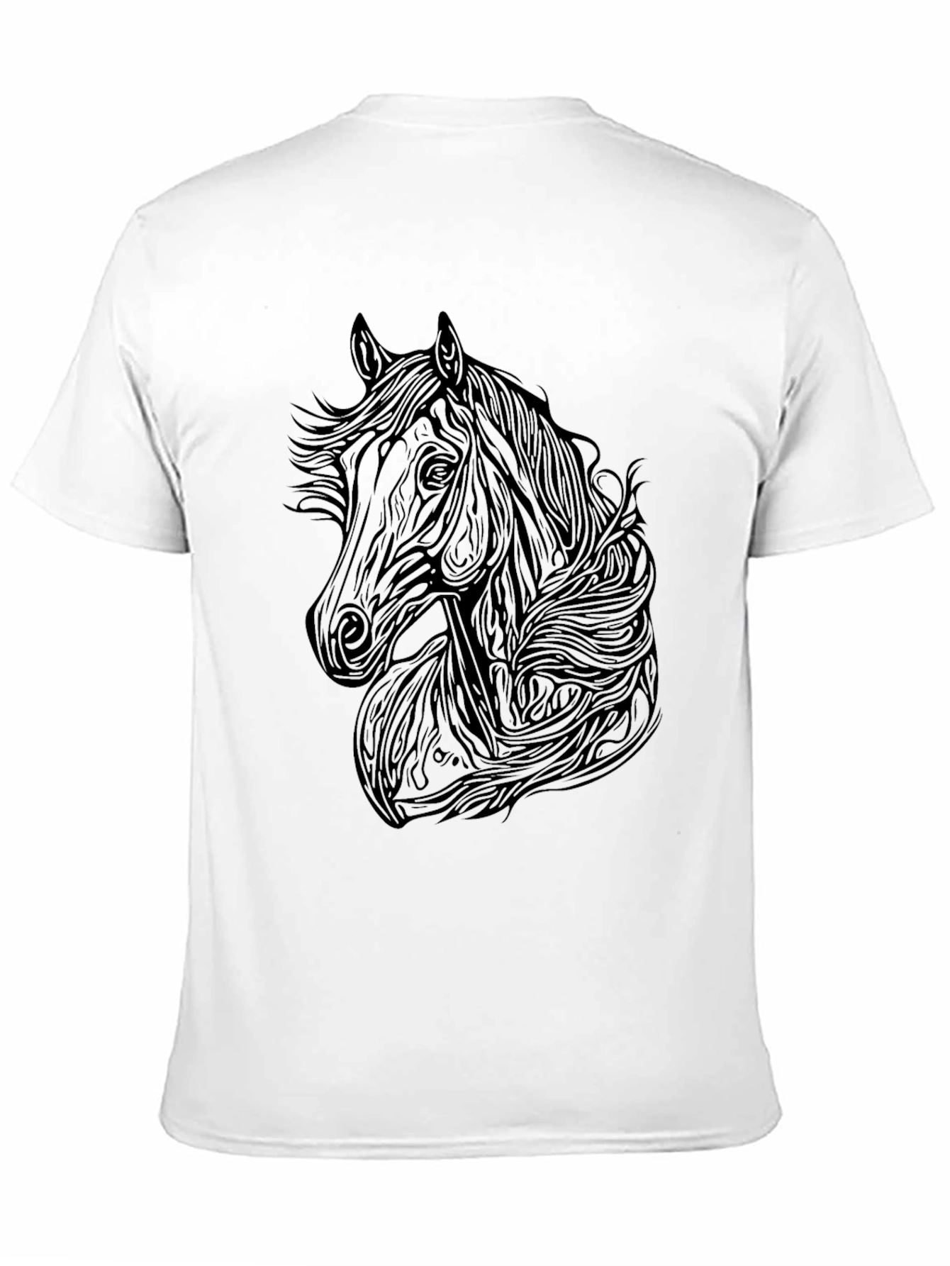 Black Horse Graphic Tee - Mens Stylish T-Shirt