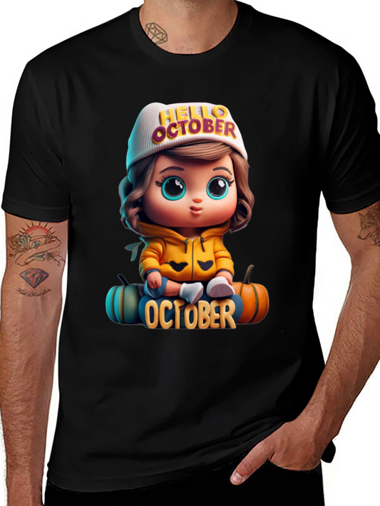Hello October Cartoon T-Shirt