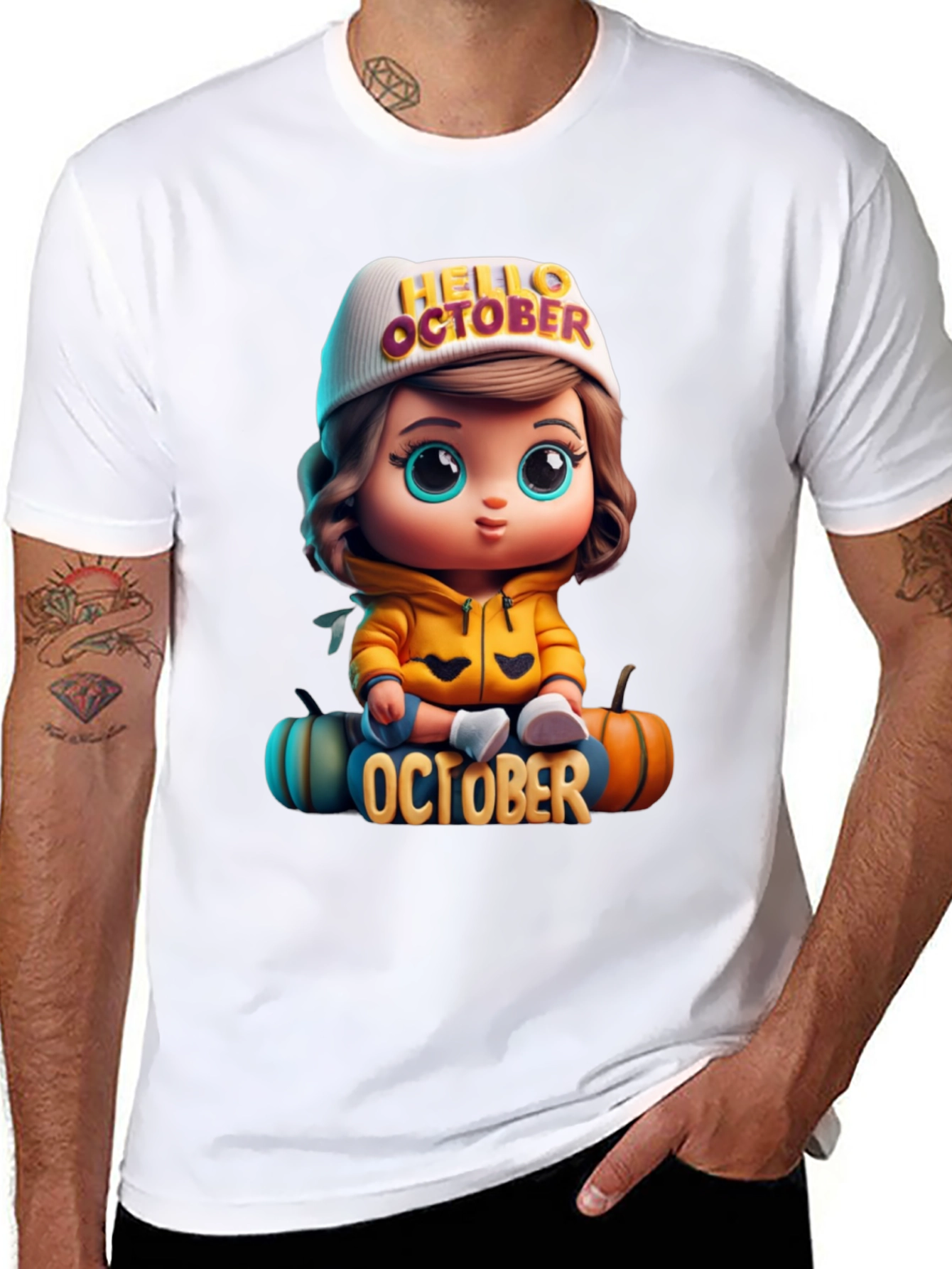Hello October Cartoon T-Shirt