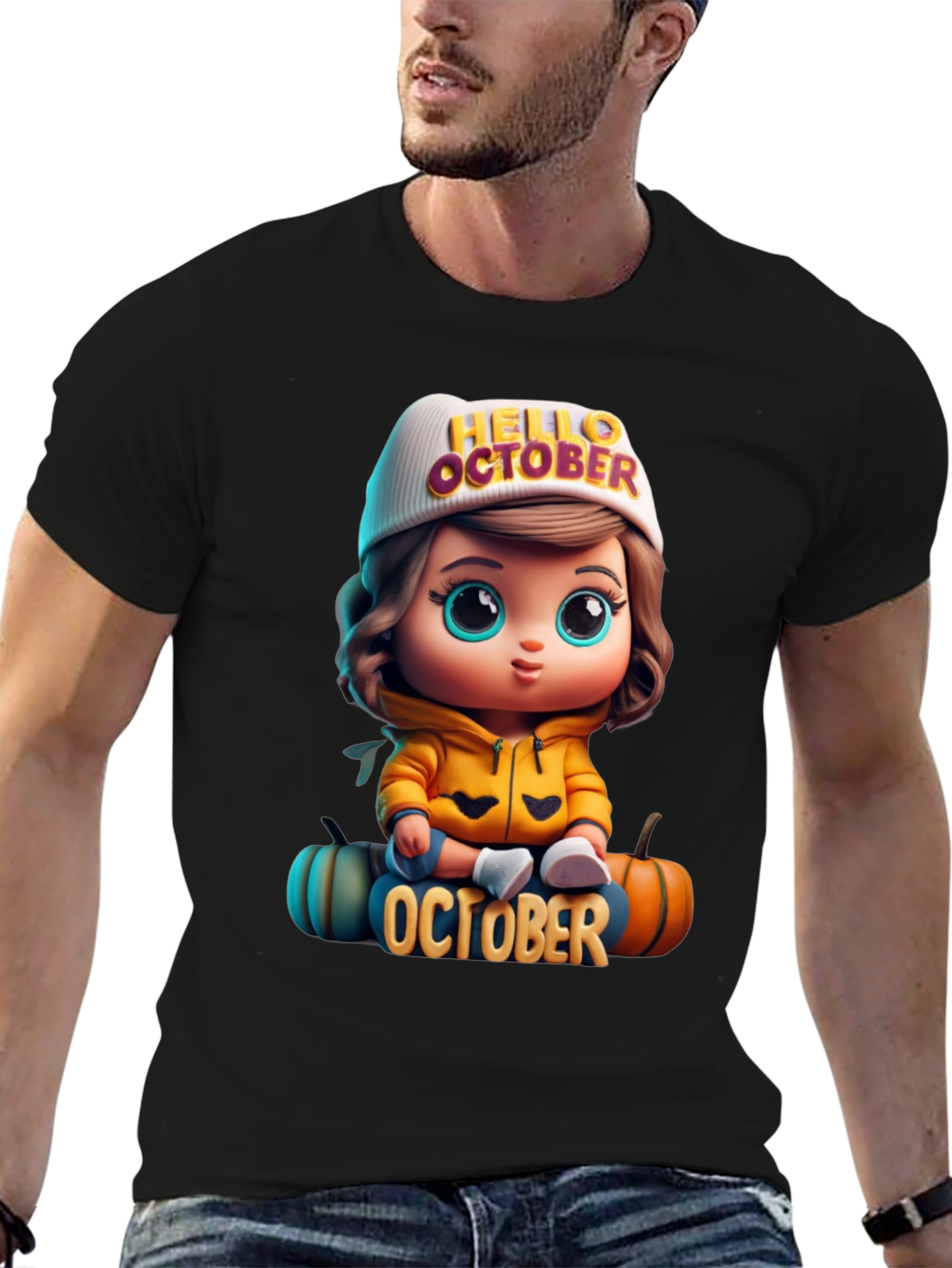 Hello October Cartoon T-Shirt