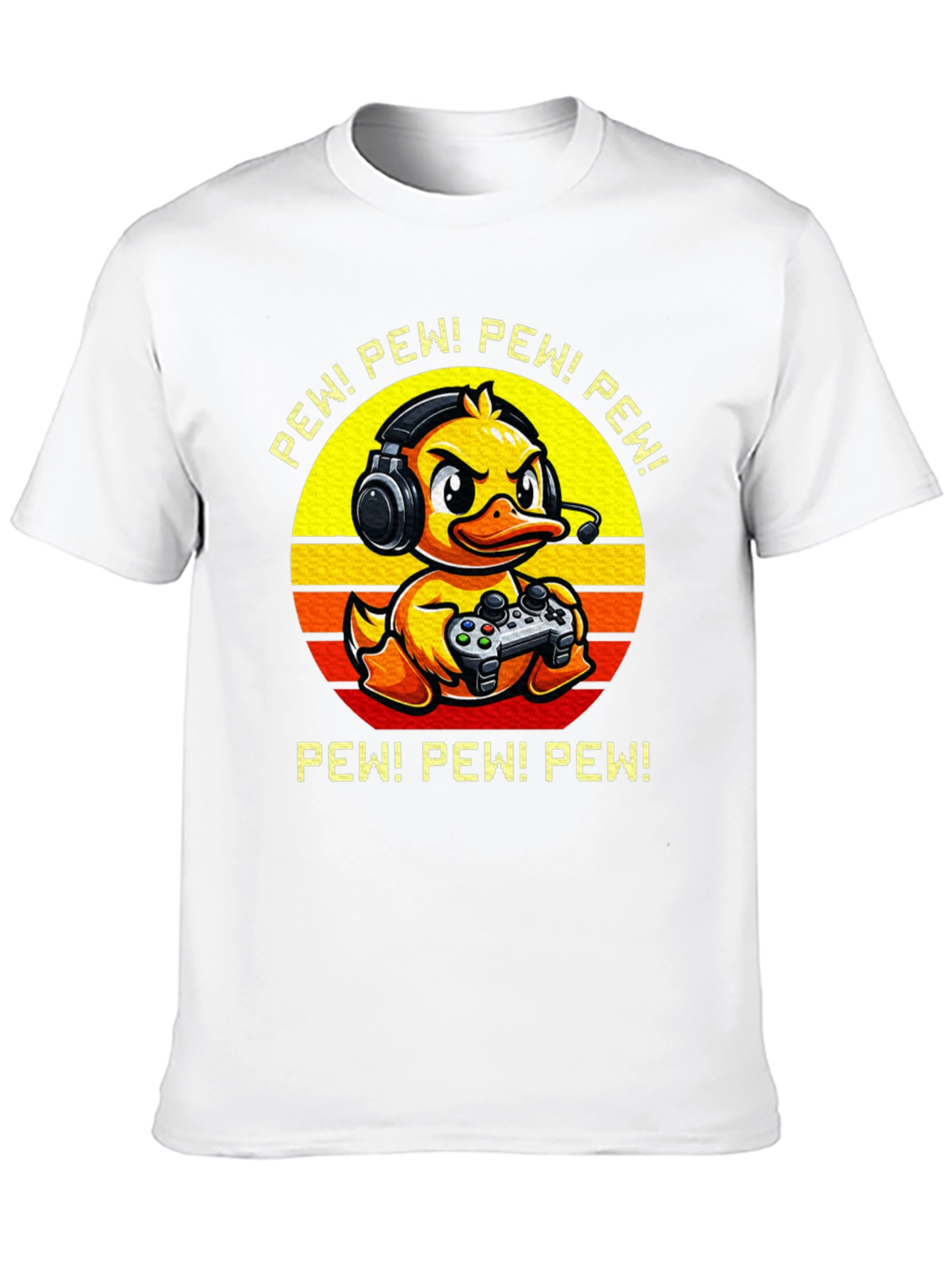 Gamer Duck Graphic T-Shirt - Pew Pew!