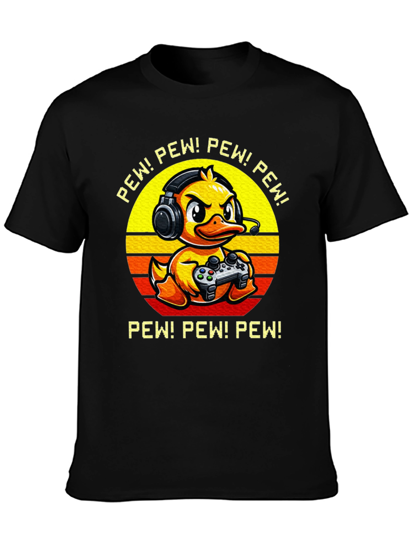 Gamer Duck Graphic T-Shirt - Pew Pew!