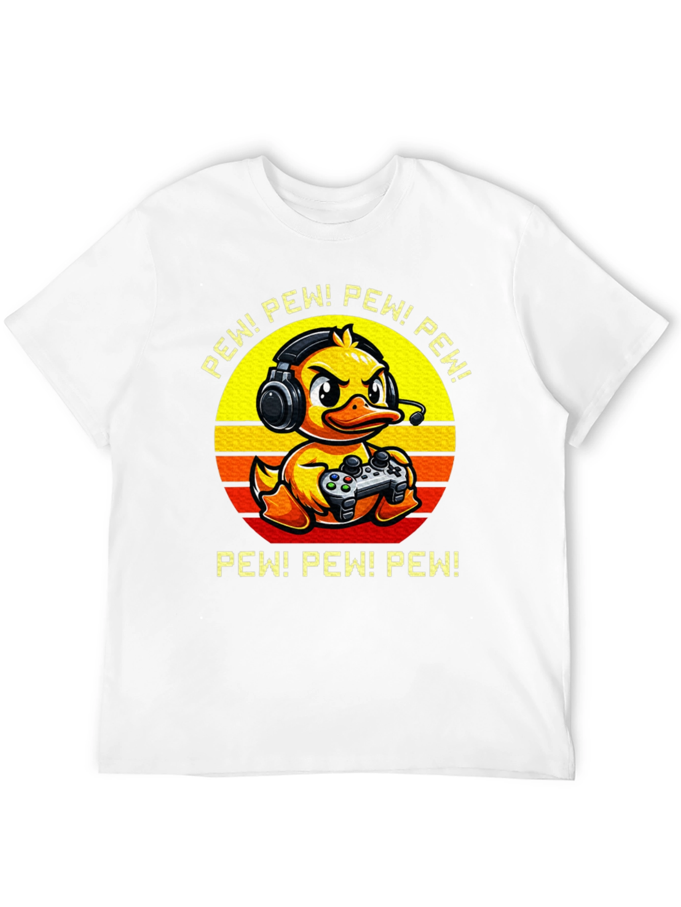 Gamer Duck Graphic T-Shirt - Pew Pew!