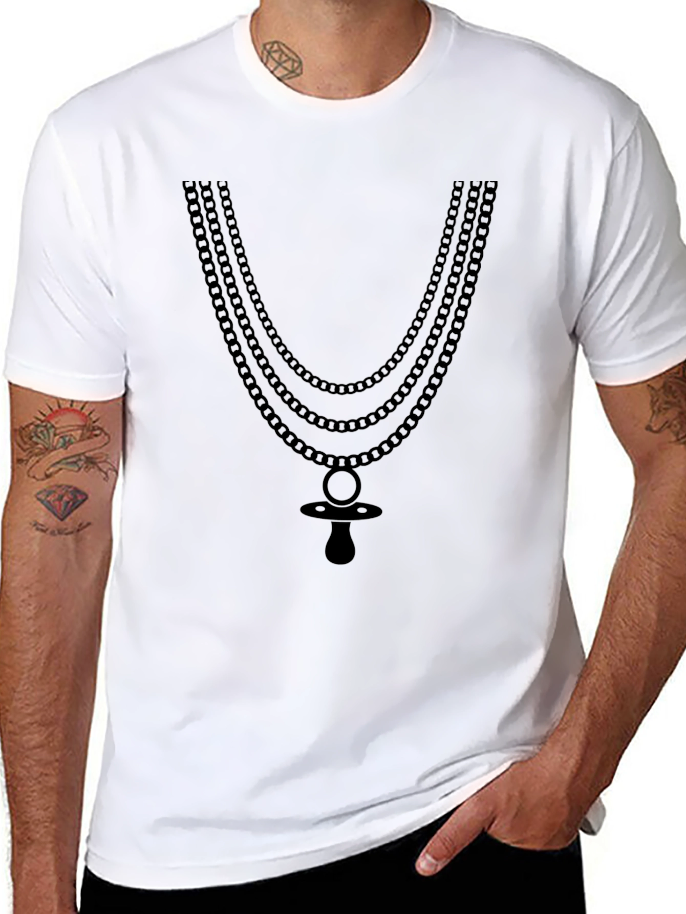 Novelty Pacifier Necklace T-Shirt