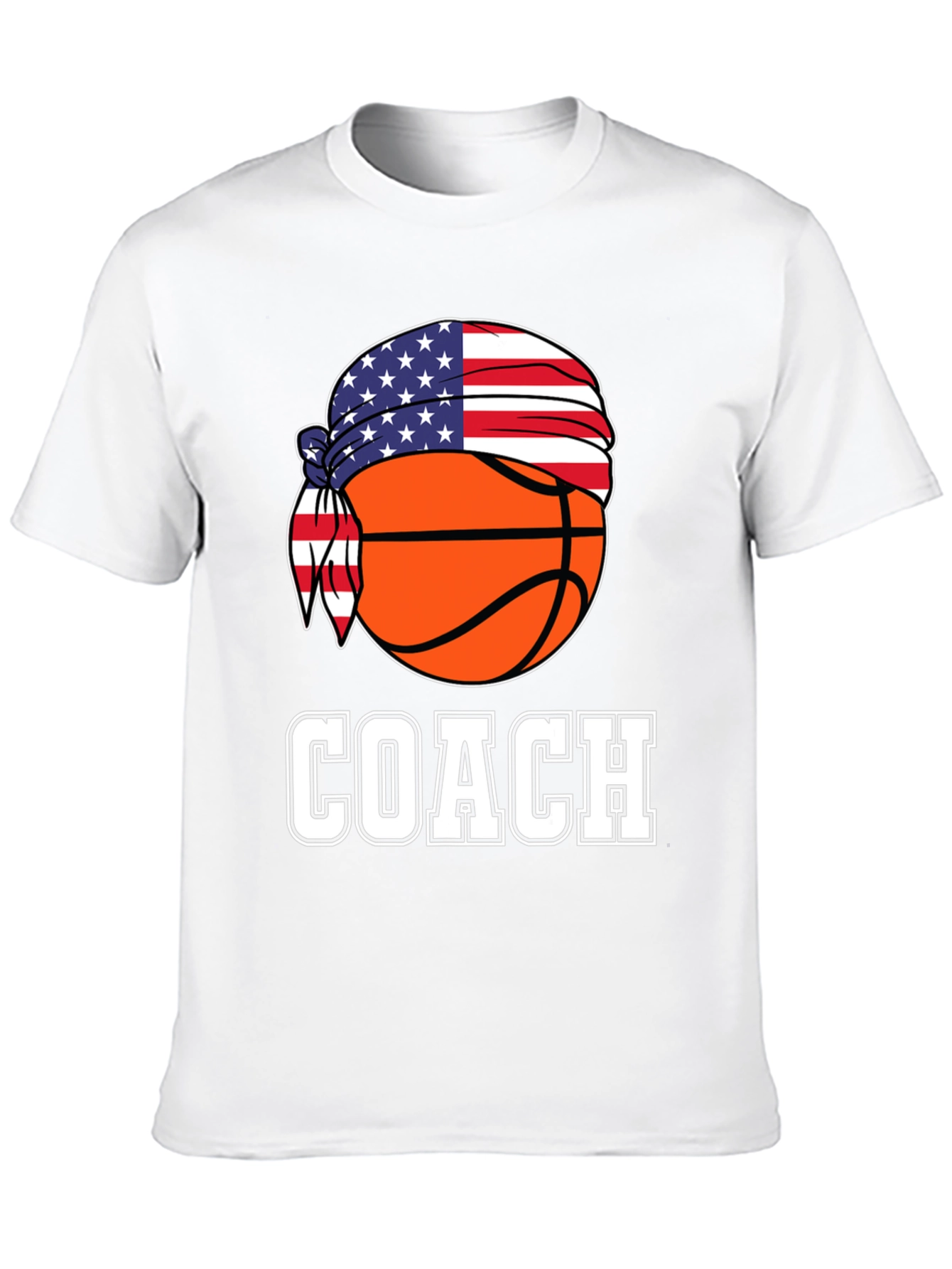 Basketball Coach USA Flag T-Shirt
