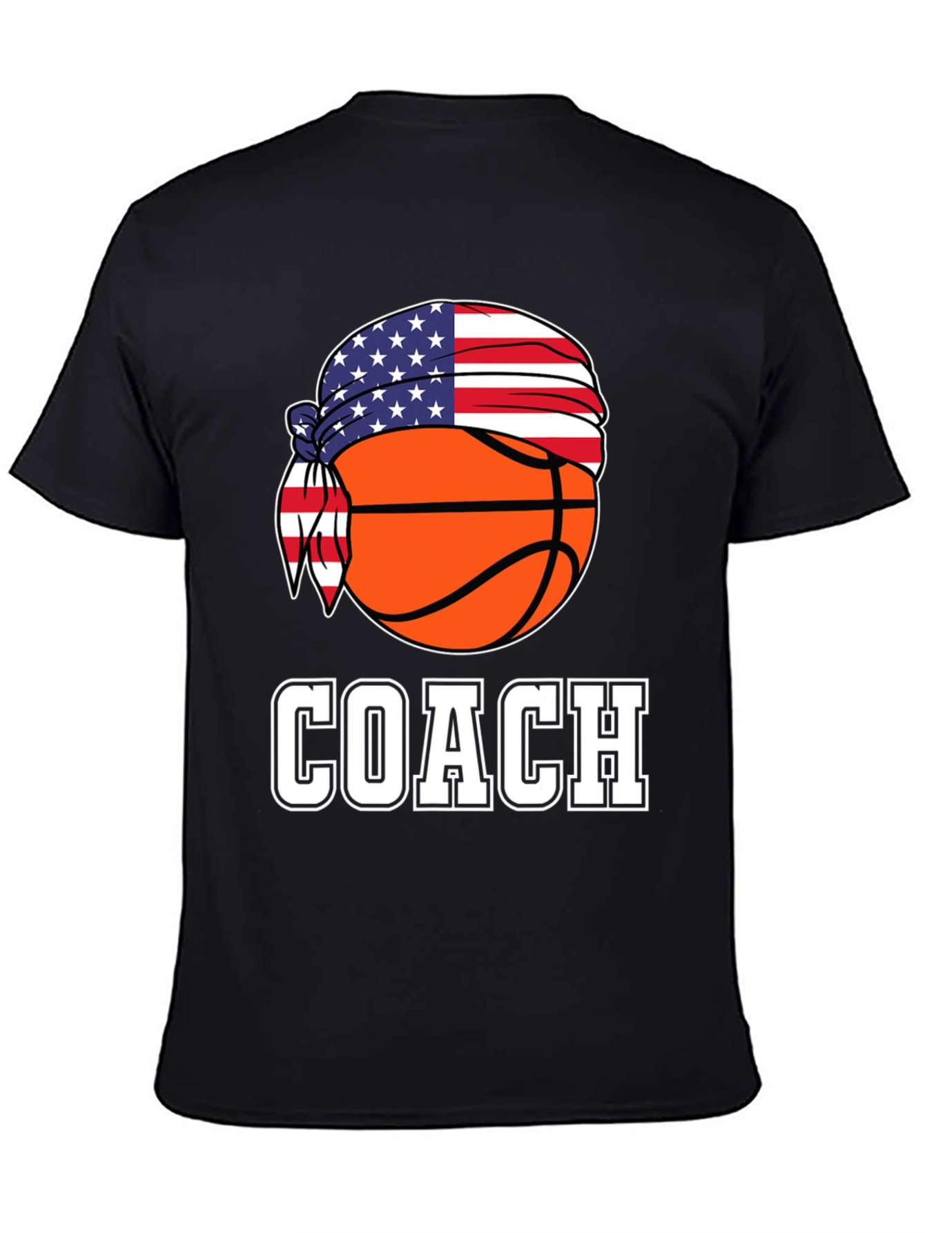 Basketball Coach USA Flag T-Shirt