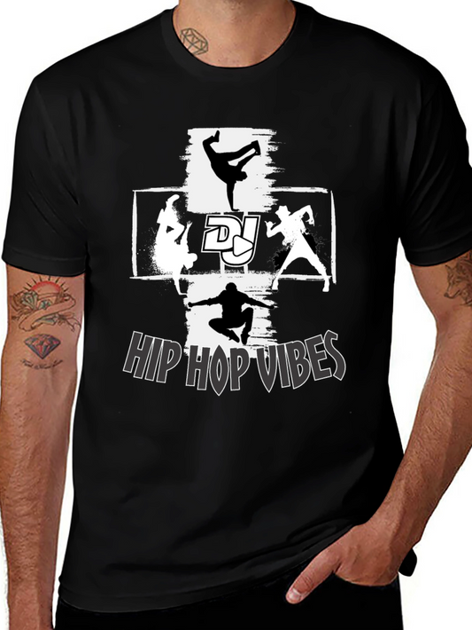 Hip Hop Vibes Graphic T-Shirt - Street Dance Style