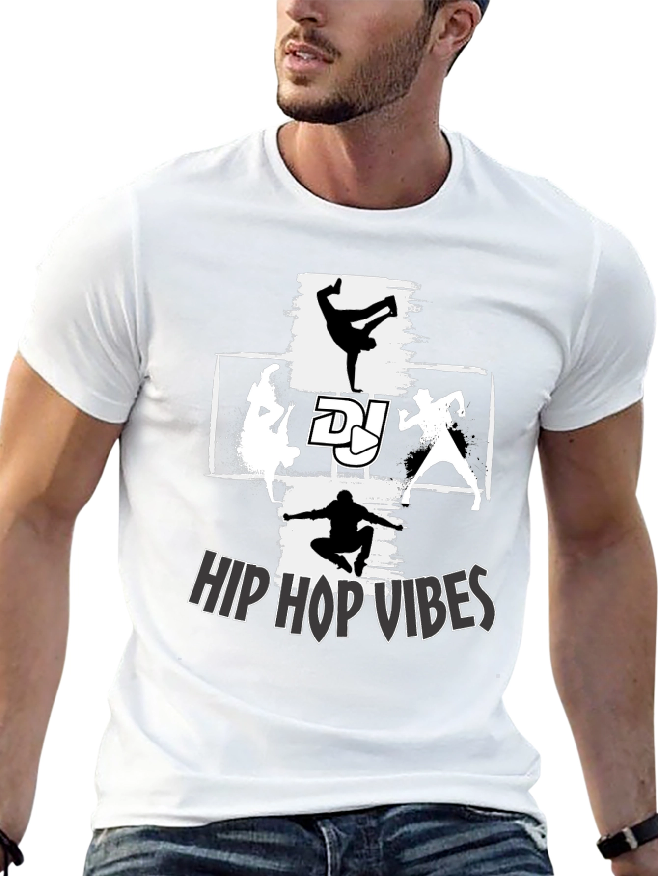 Hip Hop Vibes Graphic T-Shirt - Street Dance Style