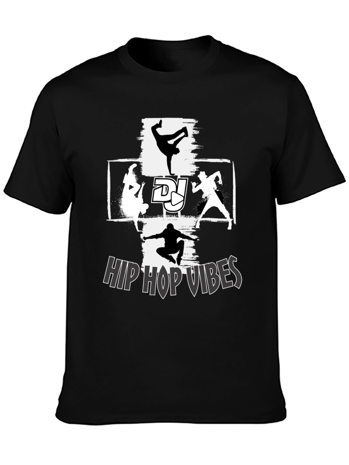 Hip Hop Vibes Graphic T-Shirt - Street Dance Style