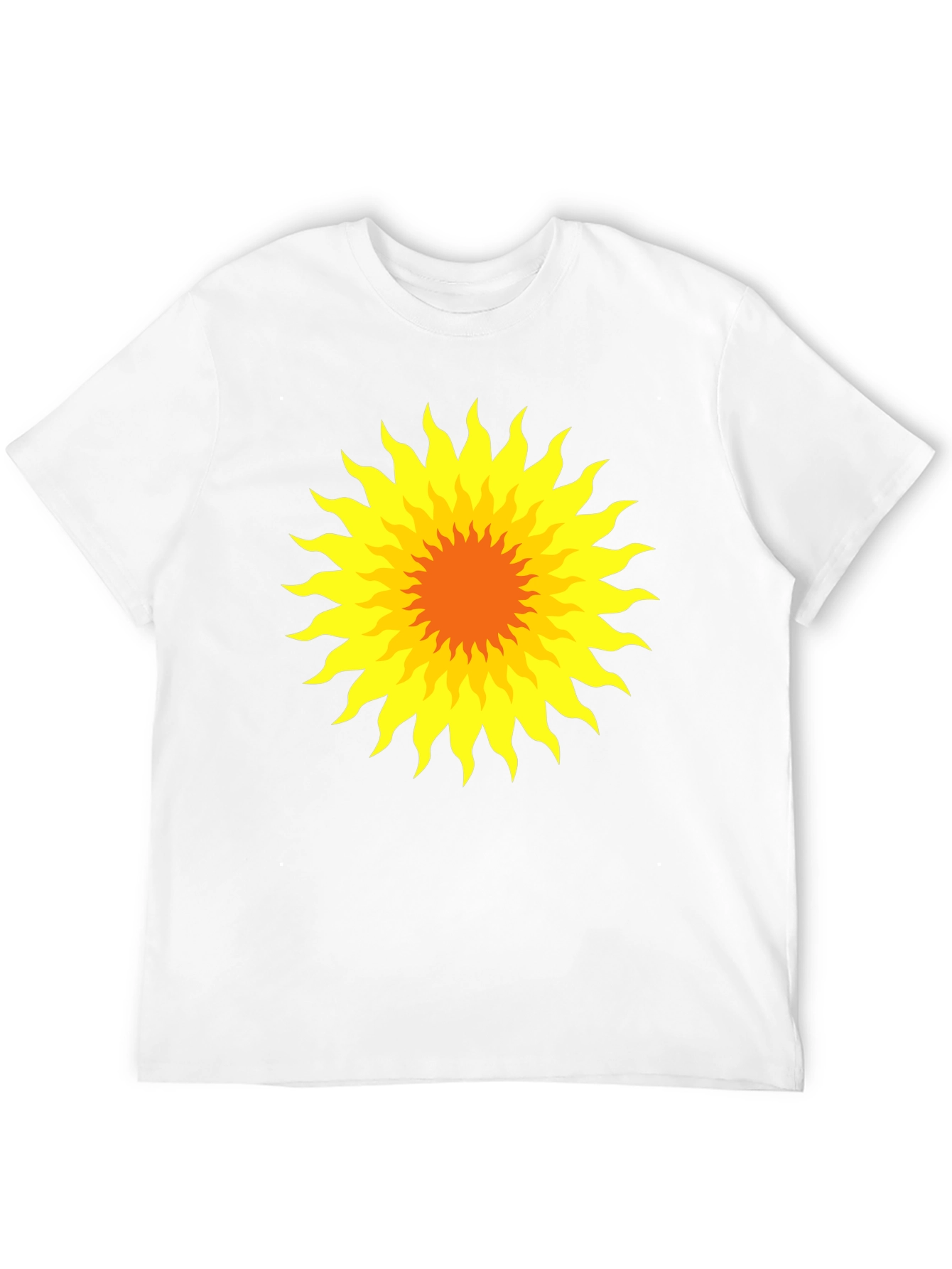 Radiant Sunburst Graphic Tee - Black Cotton T-Shirt