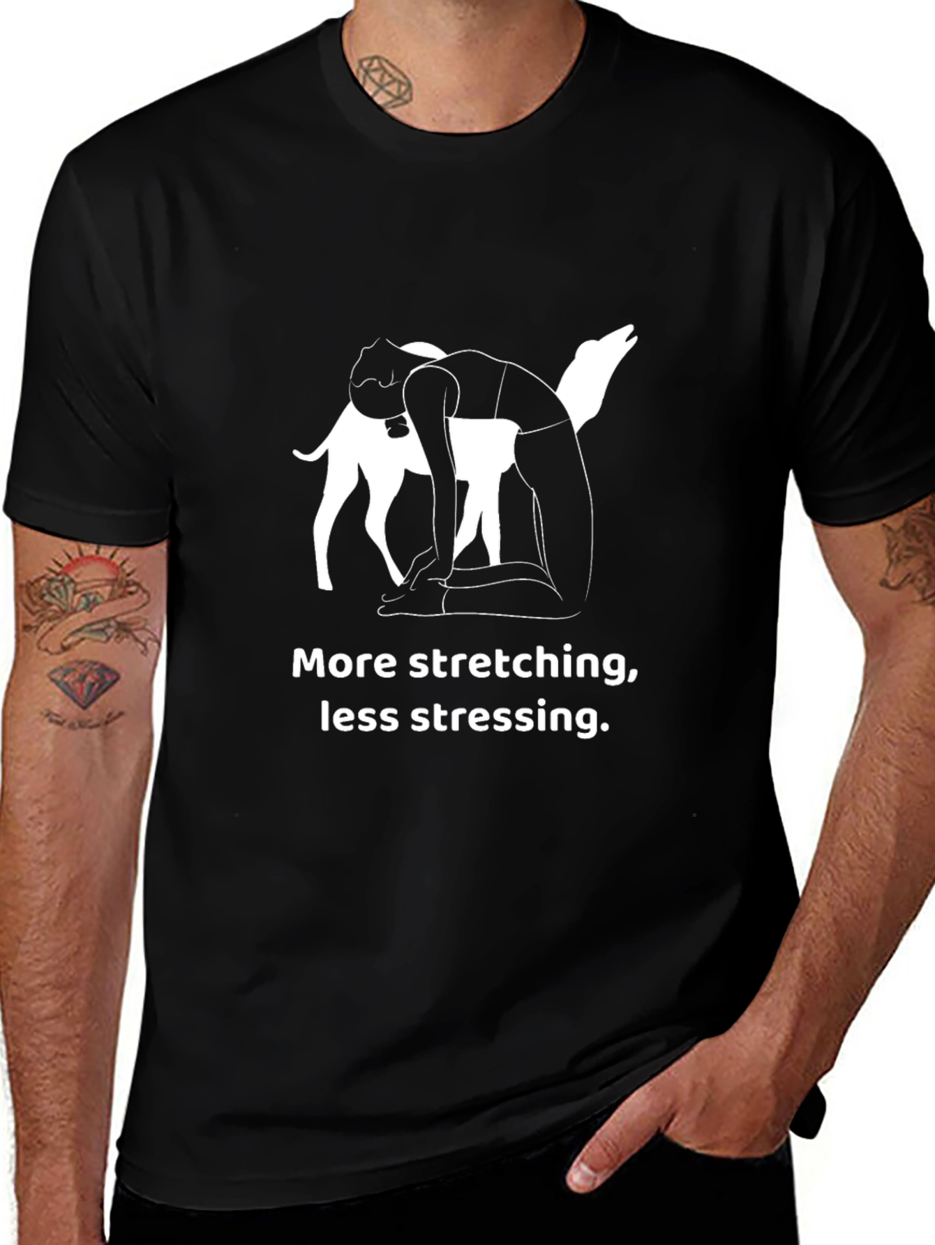 Stretch More Stress Less Graphic Tee