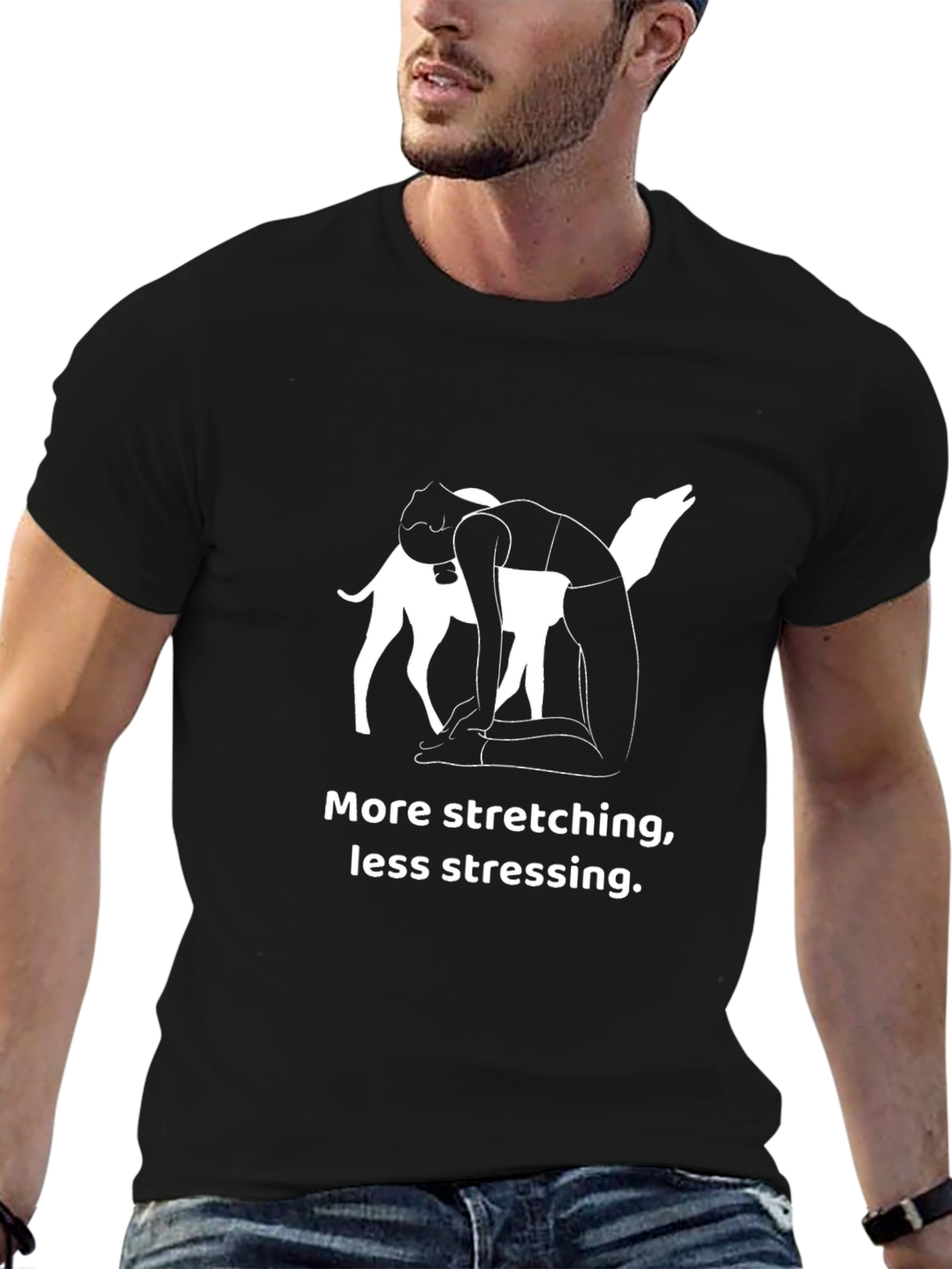Stretch More Stress Less Graphic Tee