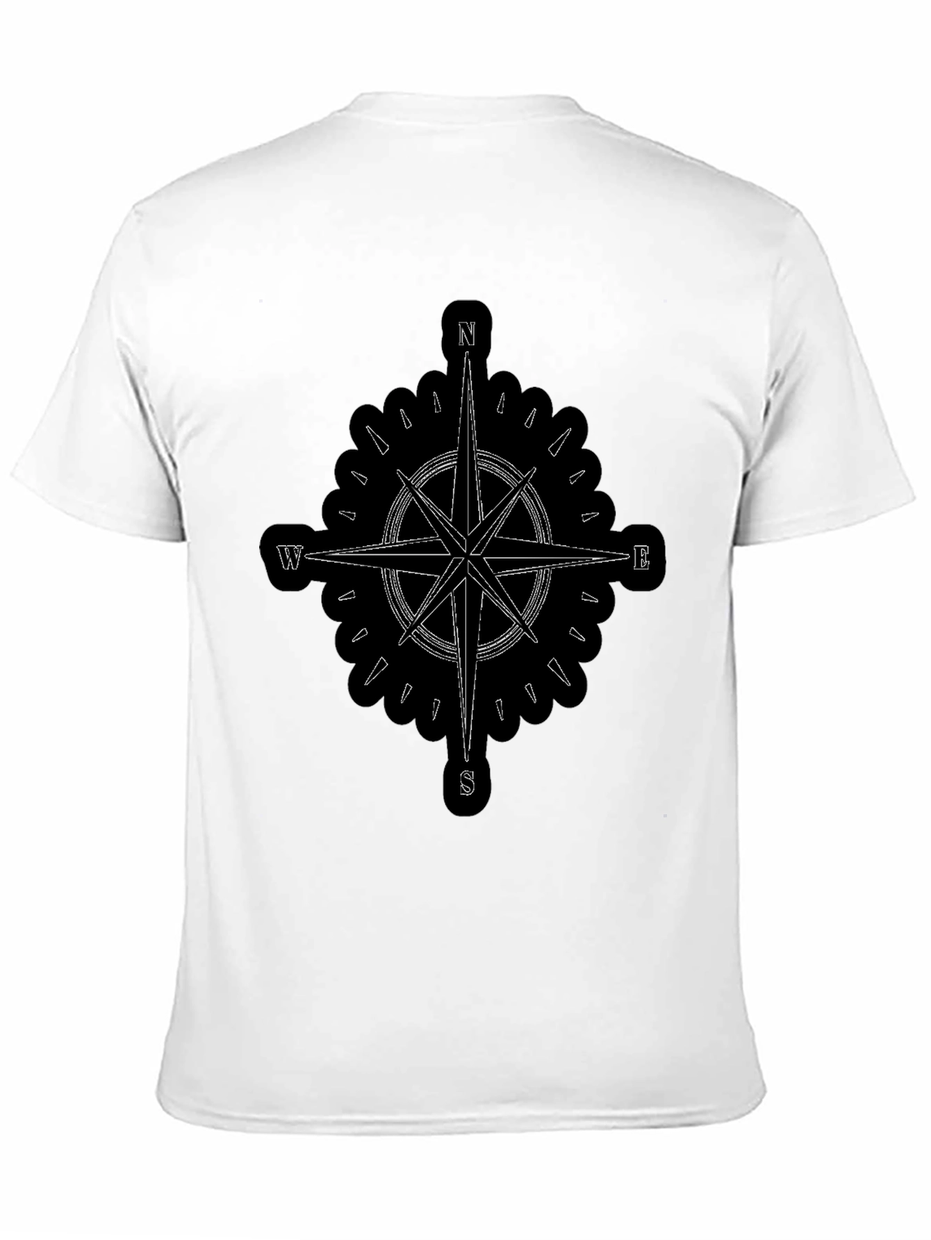 Compass Rose Graphic Black T-Shirt