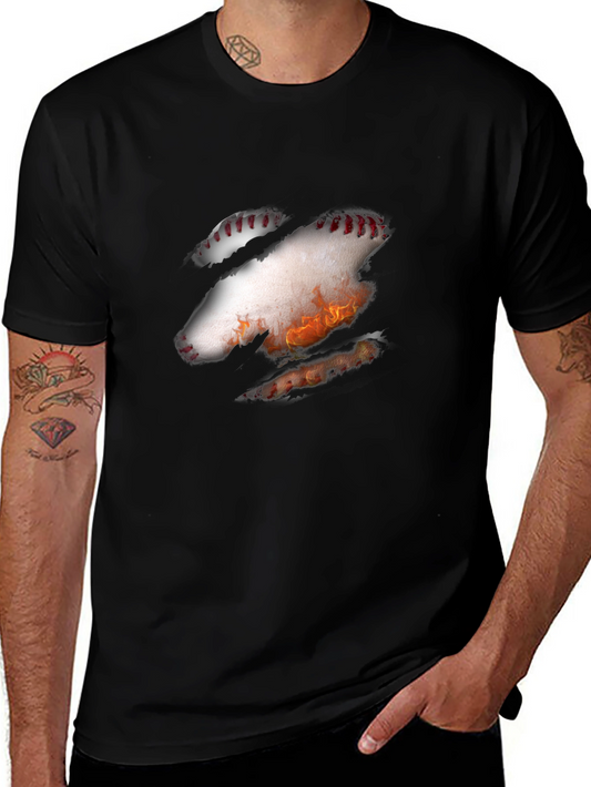 Baseball Fire T-Shirt - Unique Design