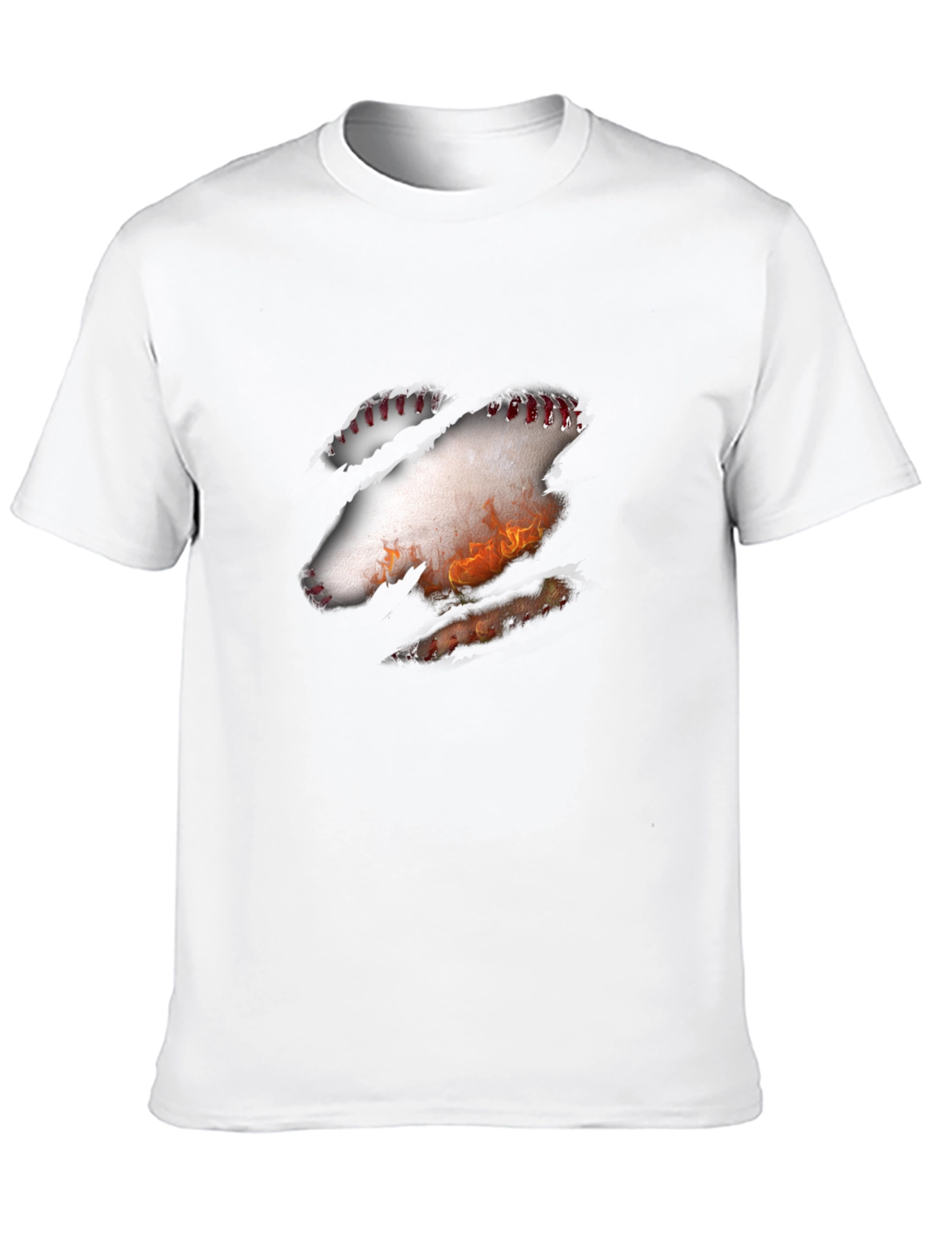 Baseball Fire T-Shirt - Unique Design