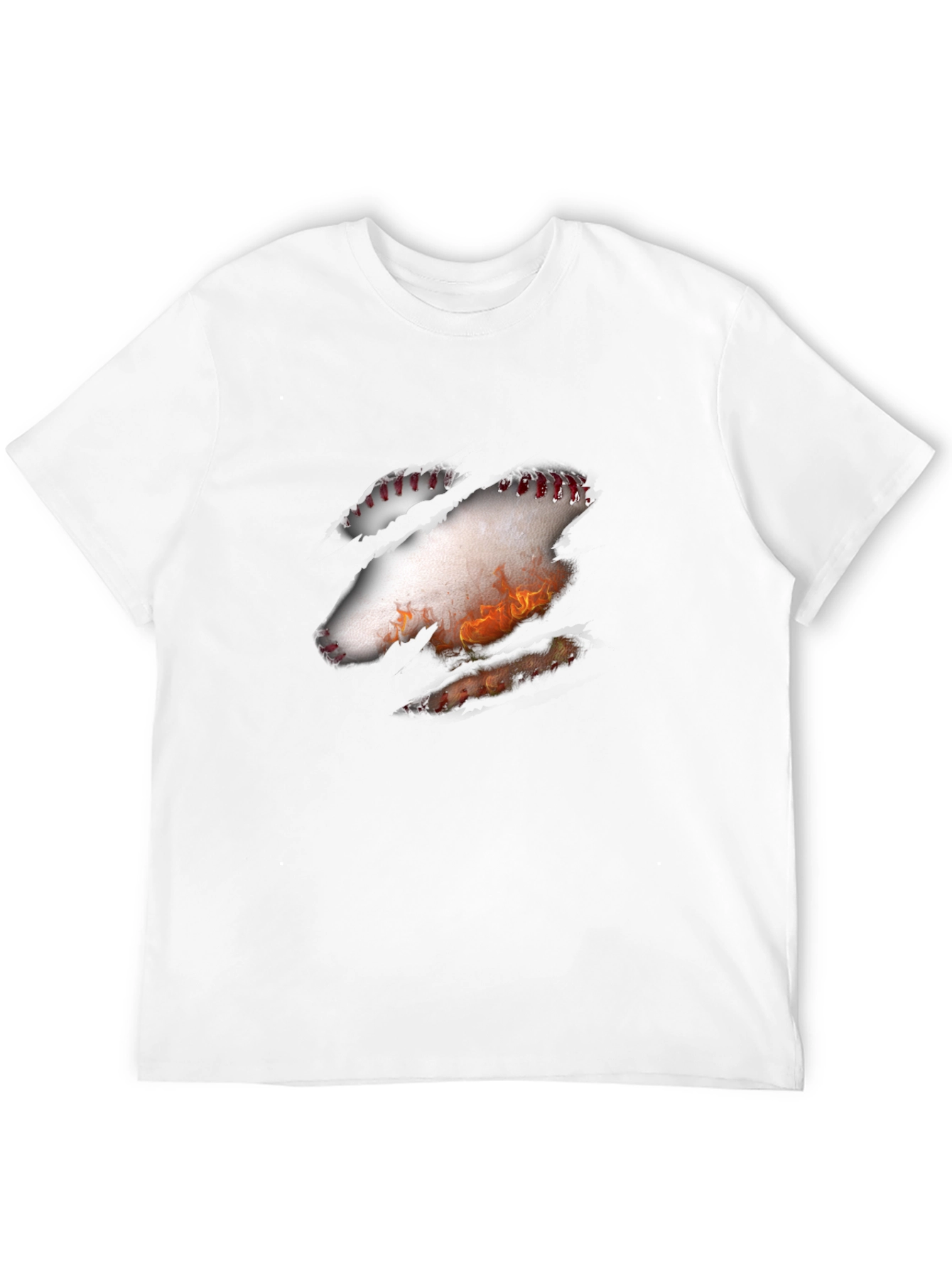 Baseball Fire T-Shirt - Unique Design