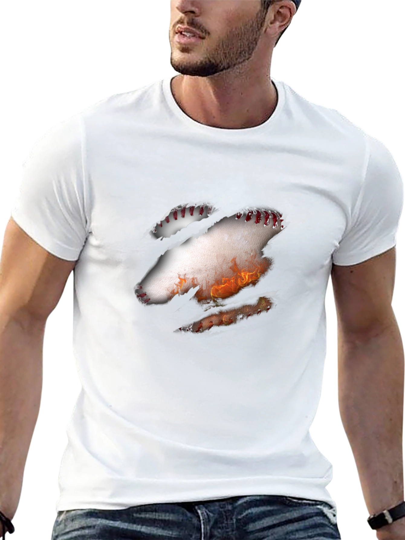 Baseball Fire T-Shirt - Unique Design