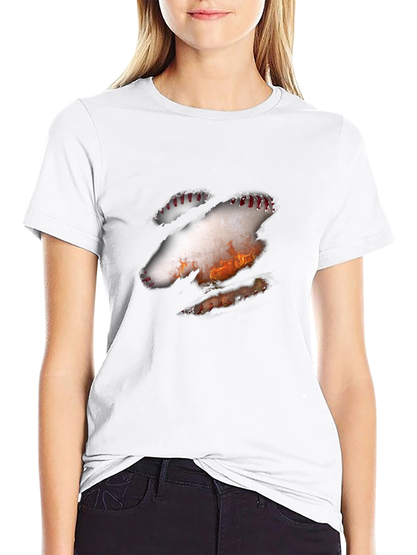 Baseball Fire T-Shirt - Unique Design