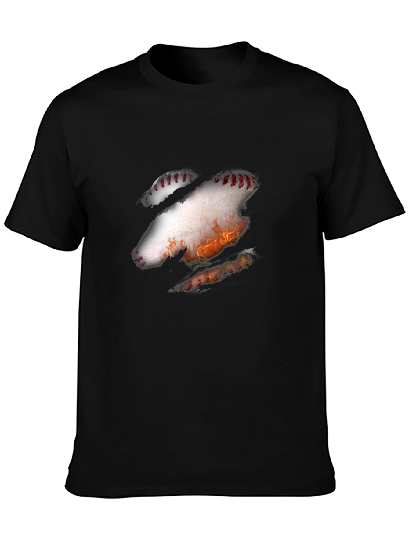 Baseball Fire T-Shirt - Unique Design
