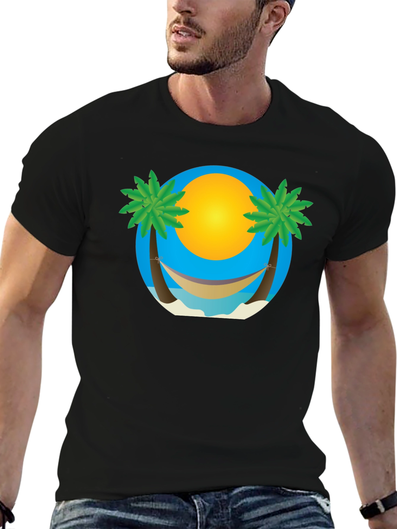 Tropical Beach Hammock Graphic Tee