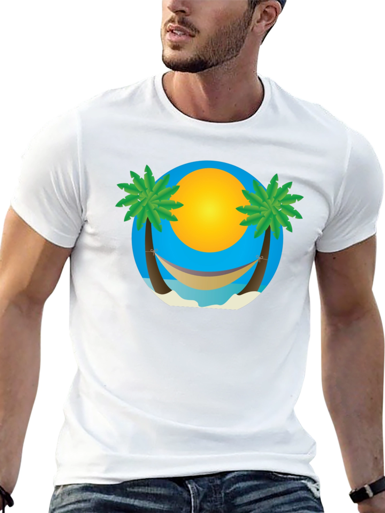 Tropical Beach Hammock Graphic Tee