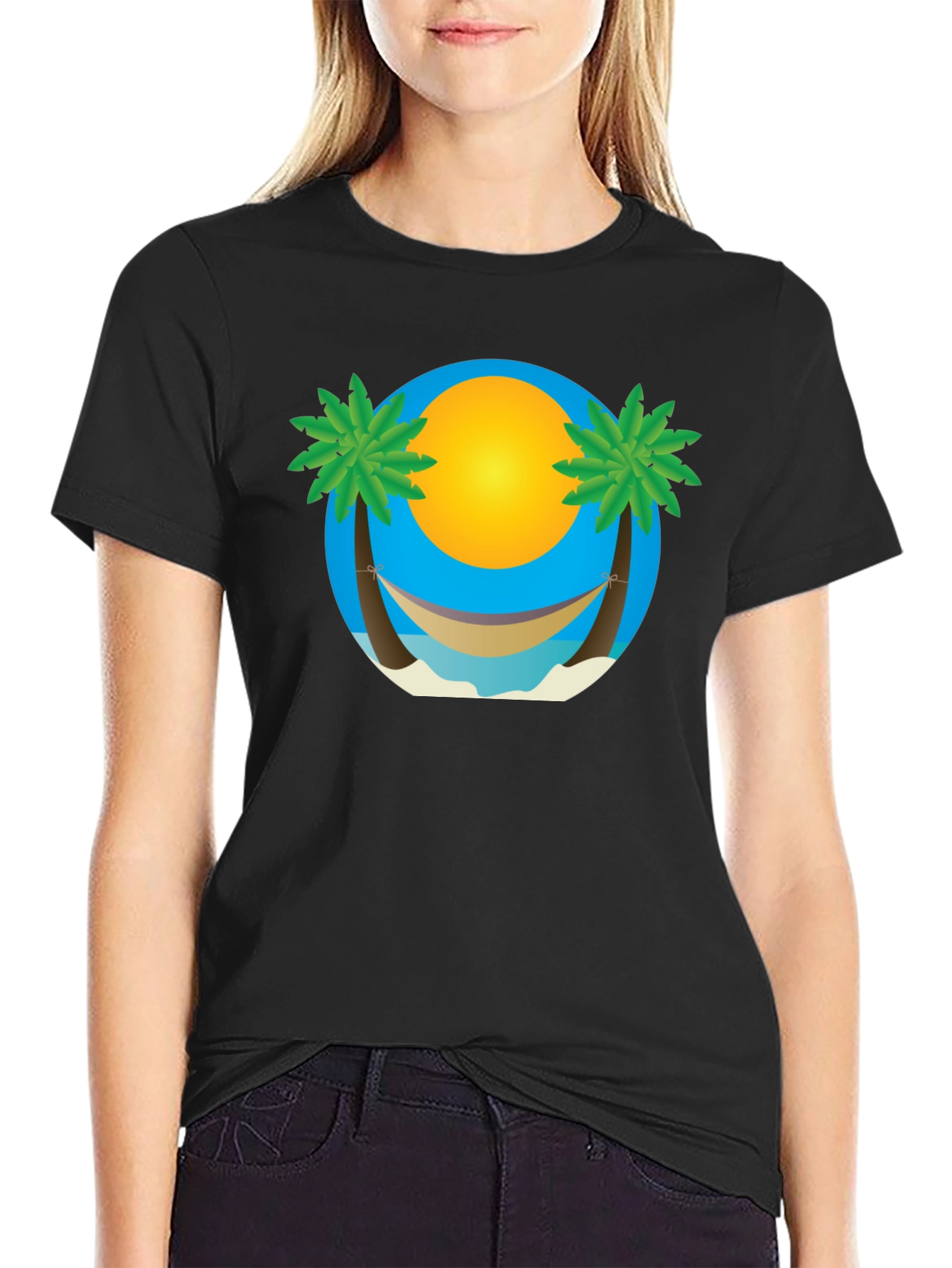 Tropical Beach Hammock Graphic Tee
