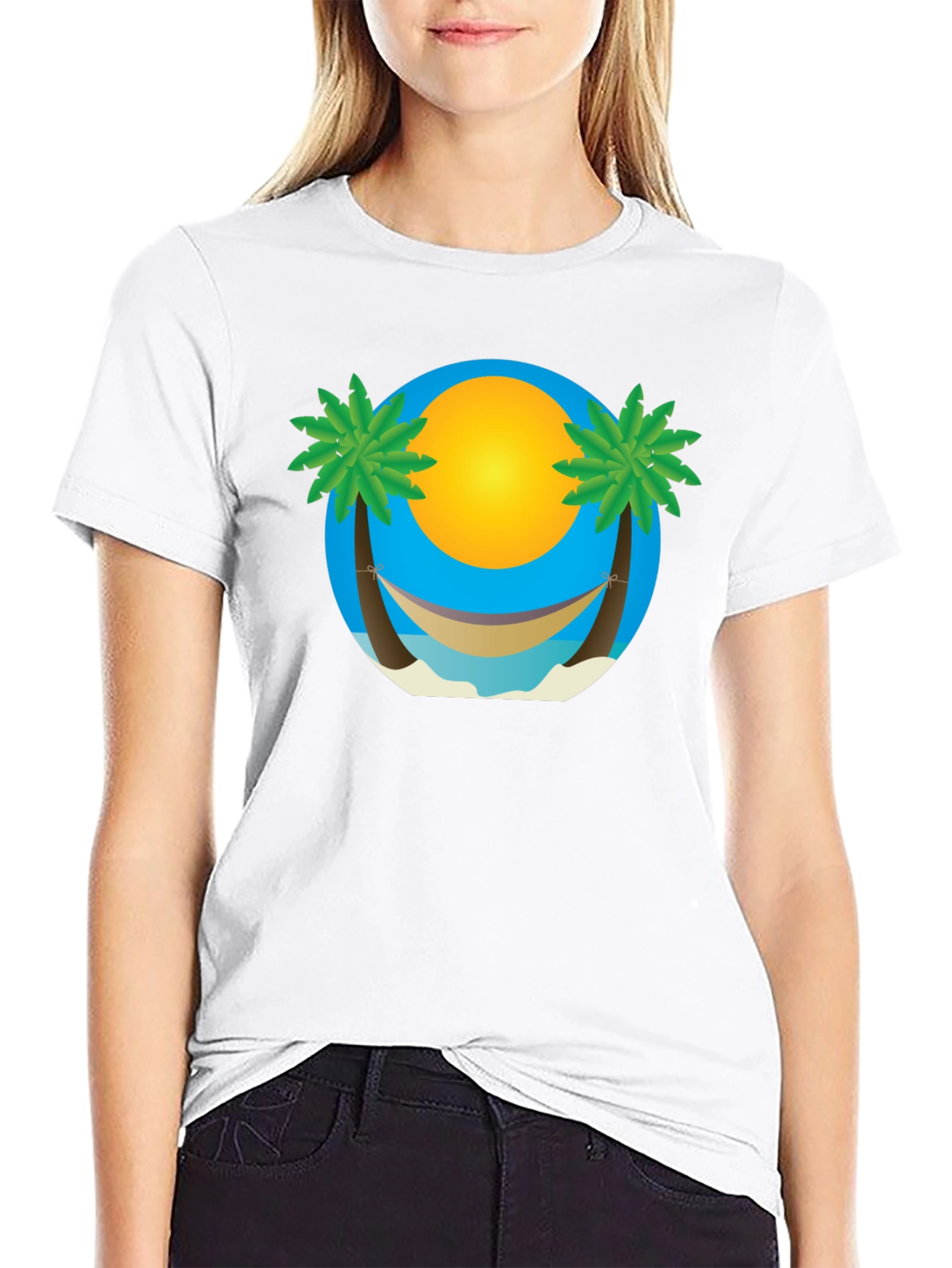 Tropical Beach Hammock Graphic Tee