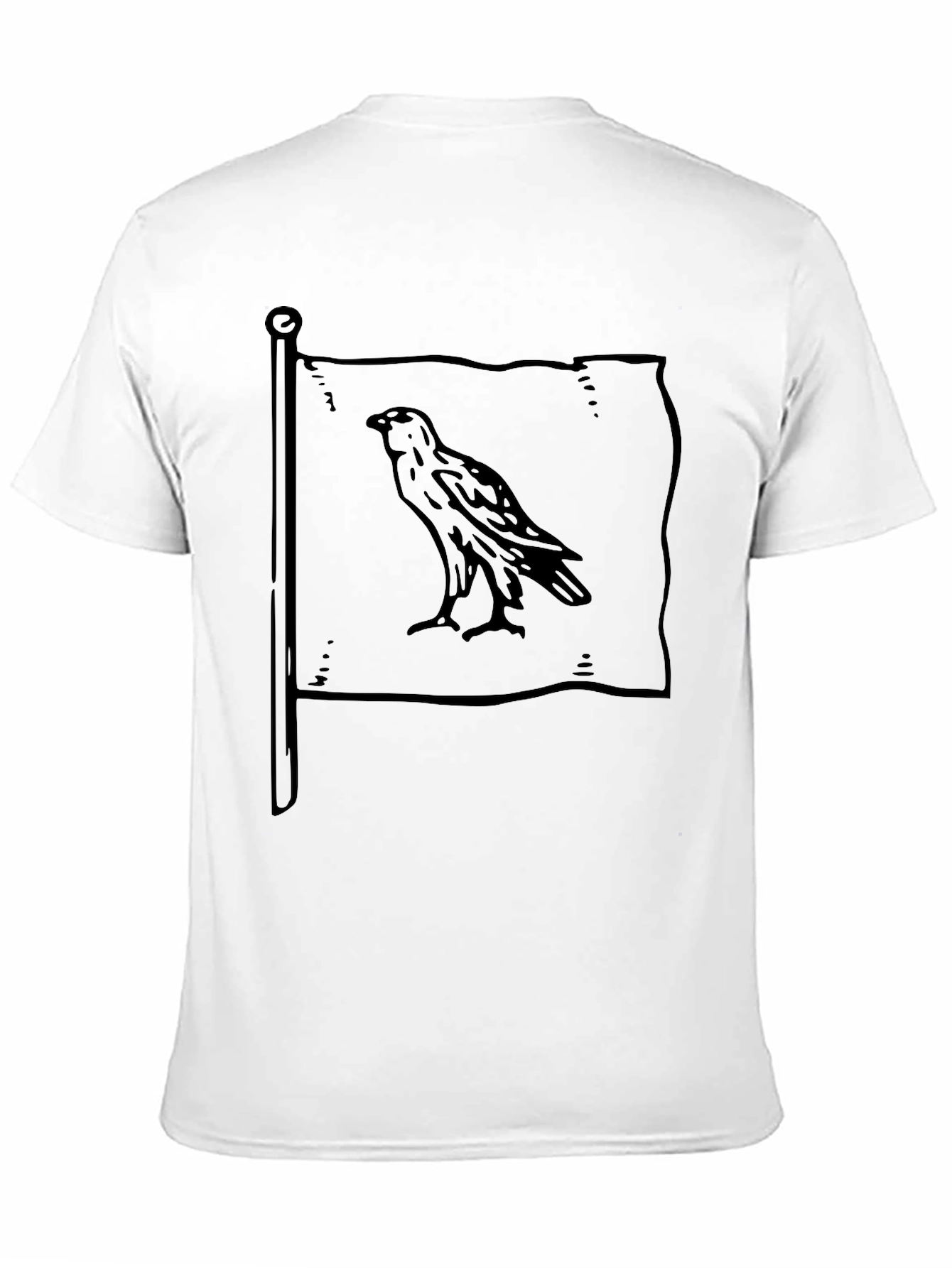 Raven Flag Graphic Tee - Casual Black Shirt