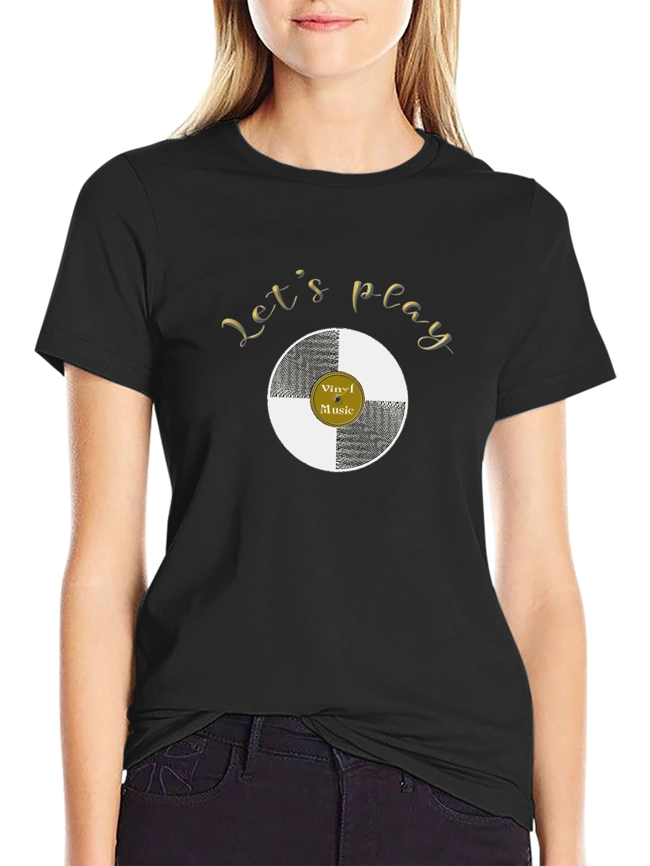 Lets Play Vinyl Music Graphic Tee