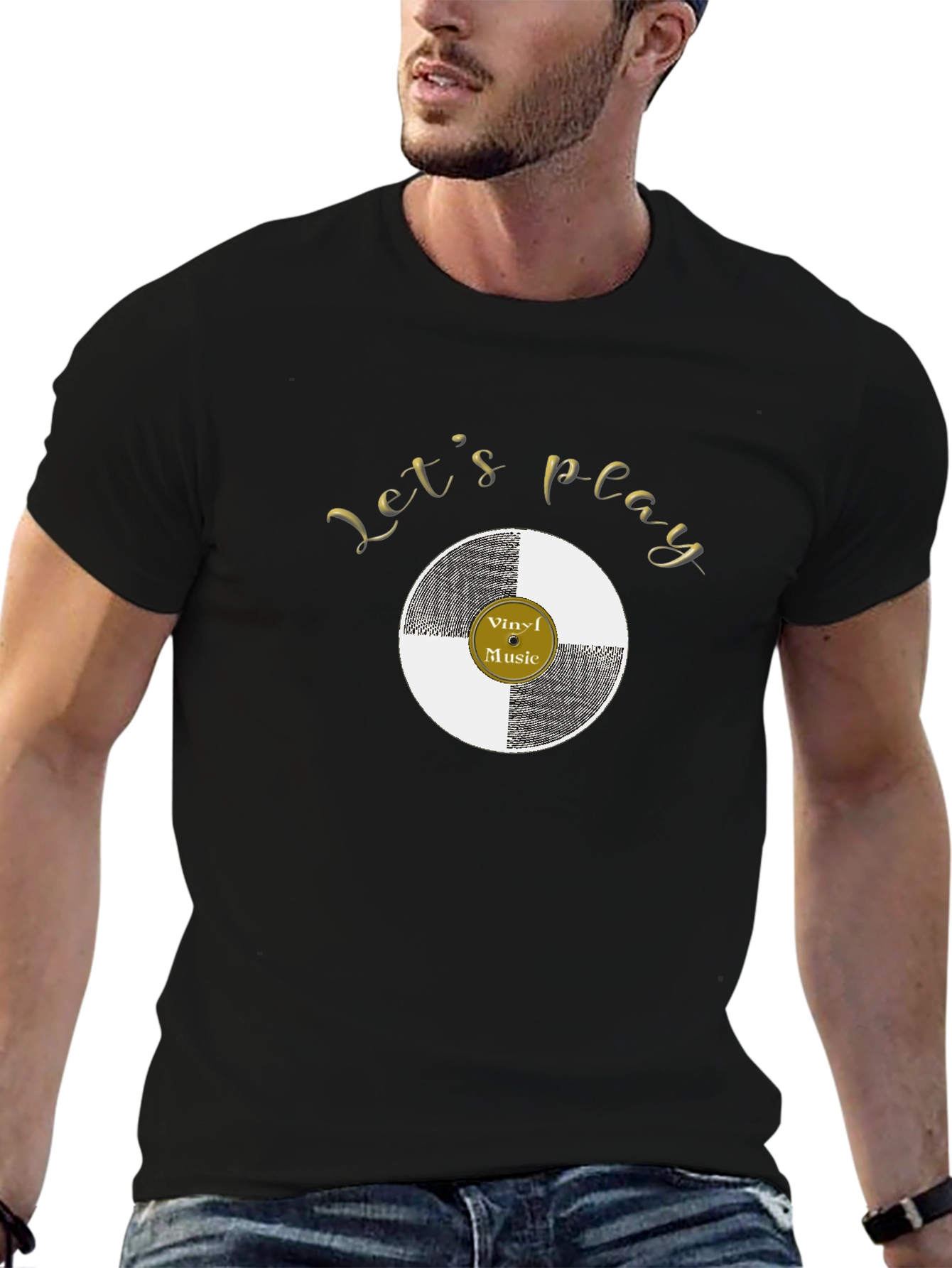 Lets Play Vinyl Music Graphic Tee