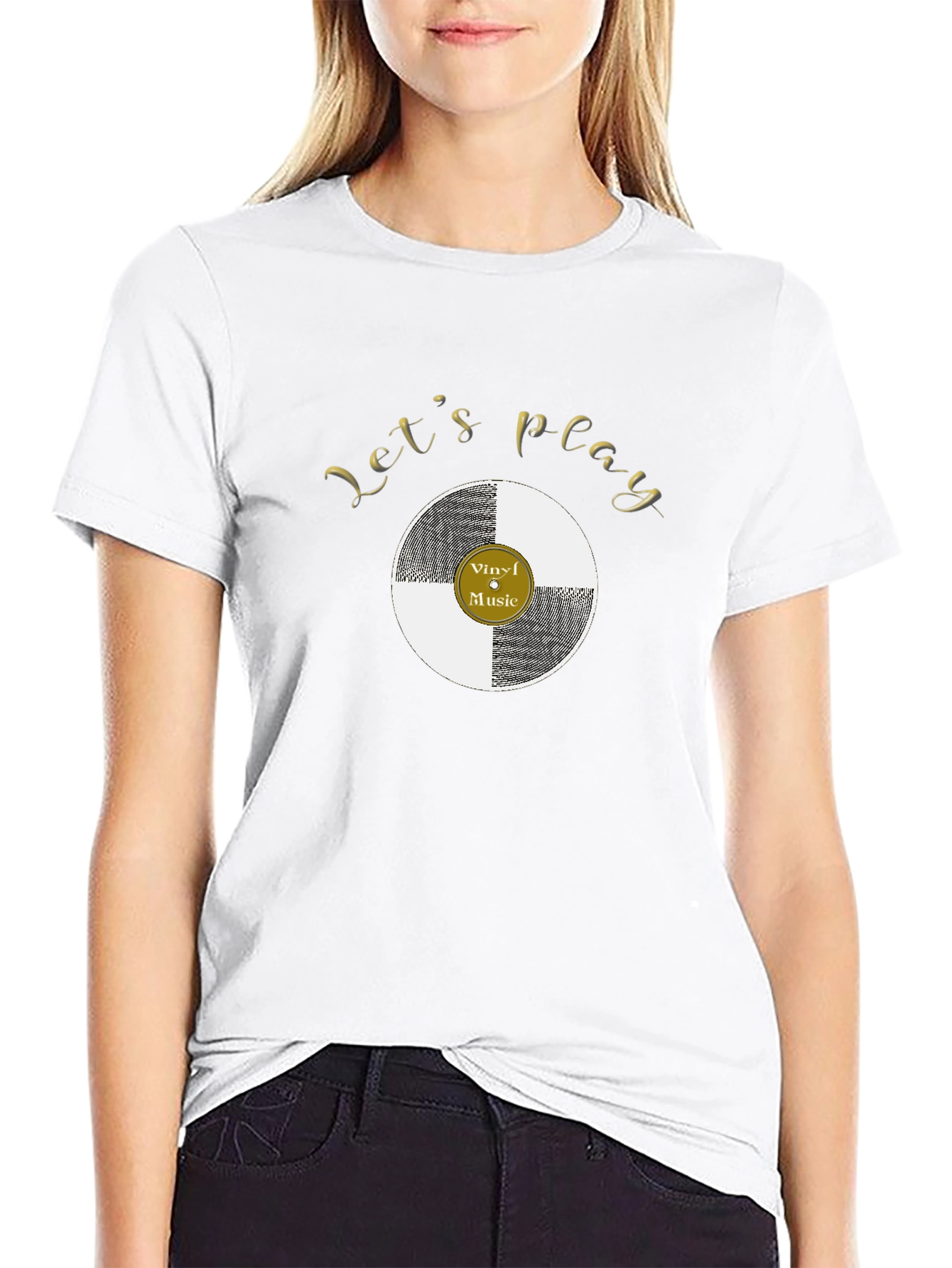 Lets Play Vinyl Music Graphic Tee