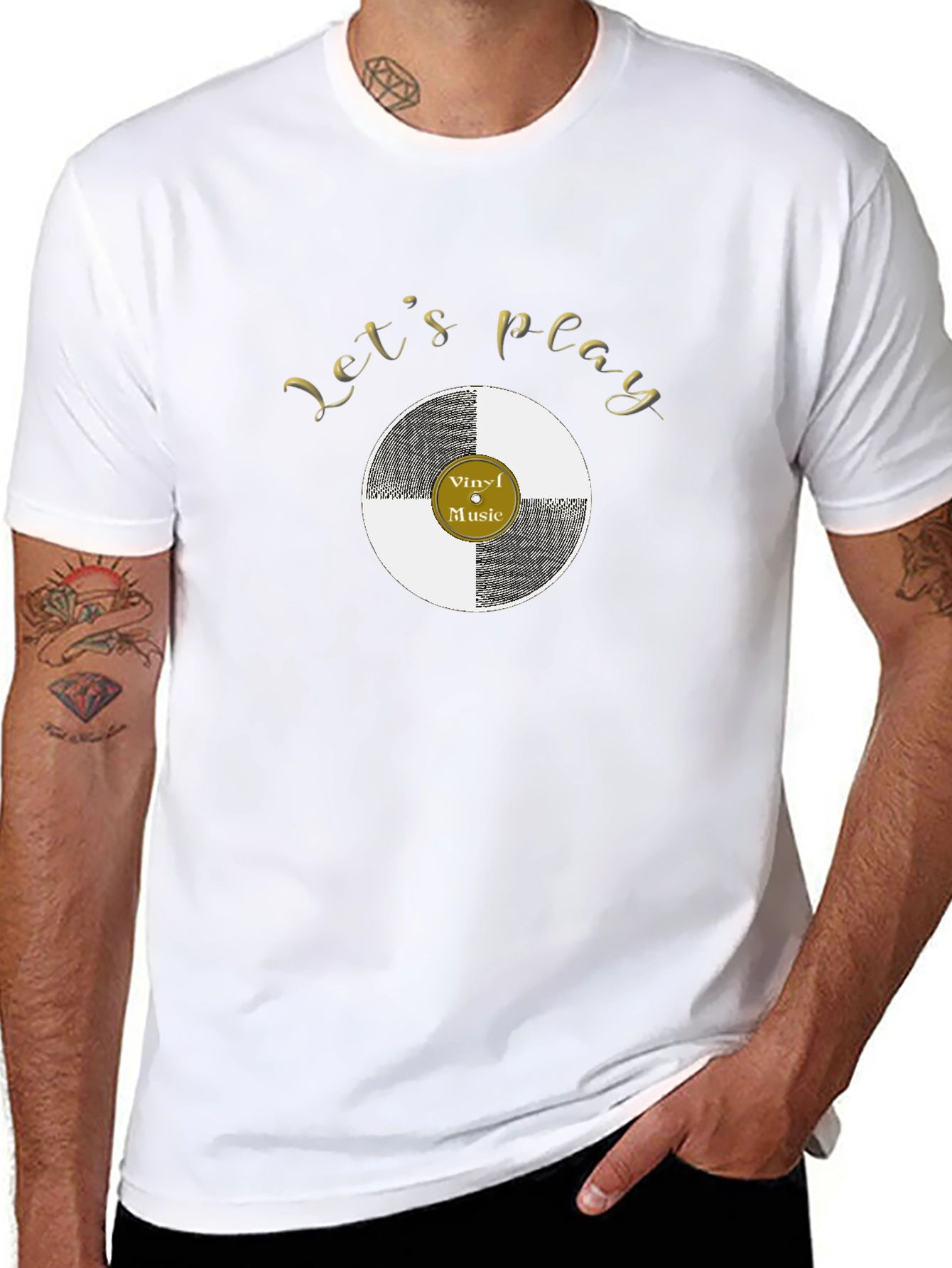 Lets Play Vinyl Music Graphic Tee