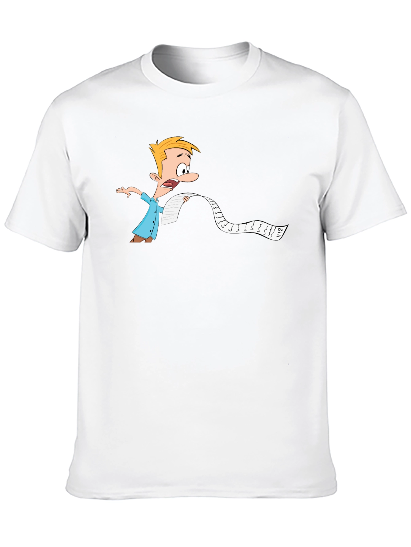 Cartoon Bill Shock Mens Black T-Shirt