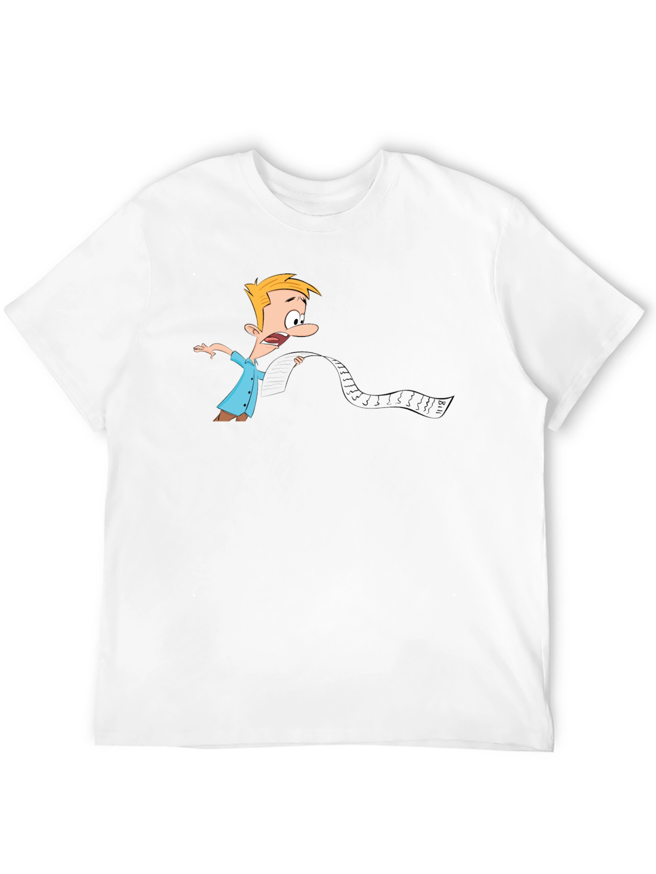 Cartoon Bill Shock Mens Black T-Shirt